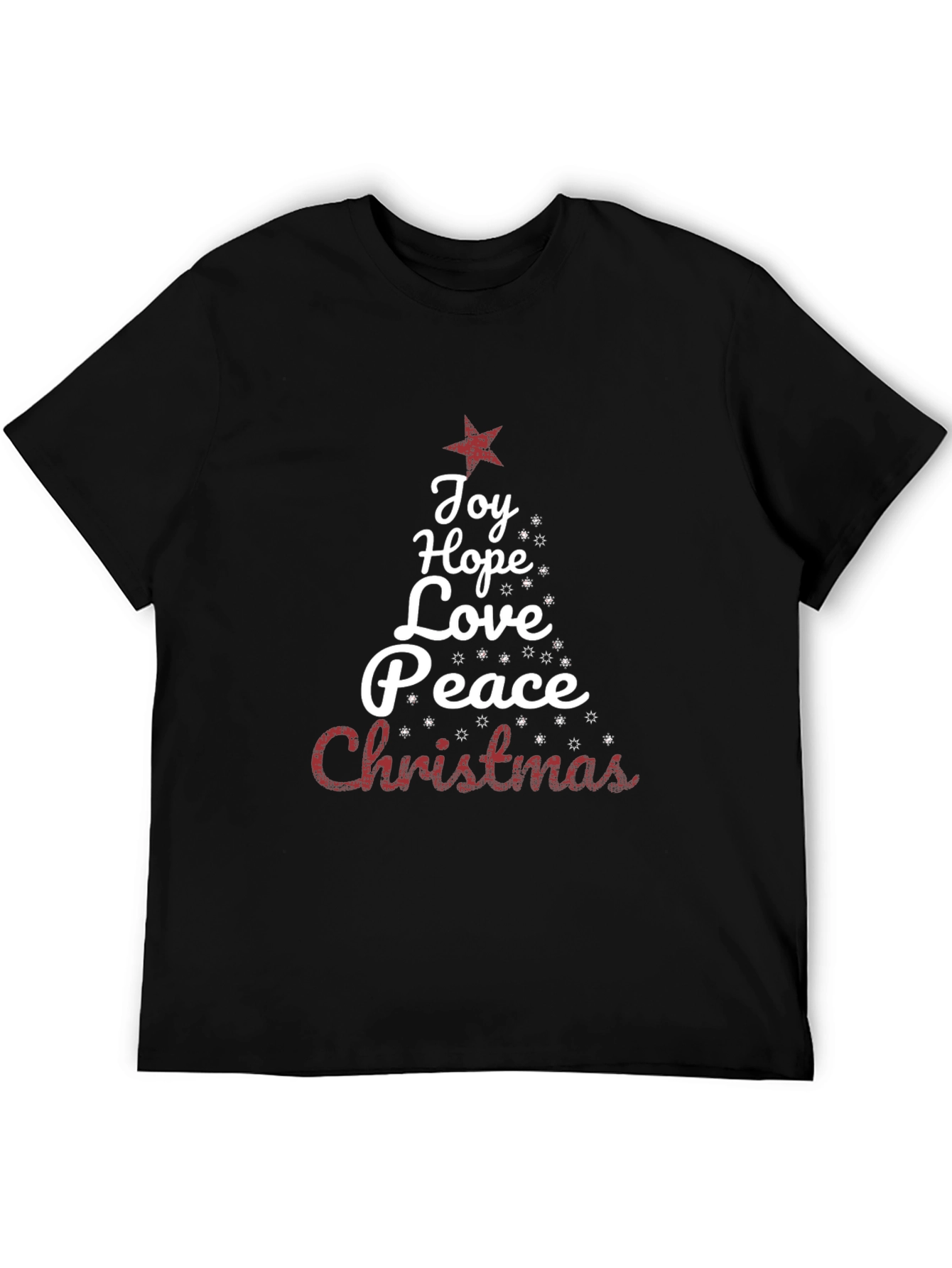 Christmas Word Tree Holiday Graphic Tee