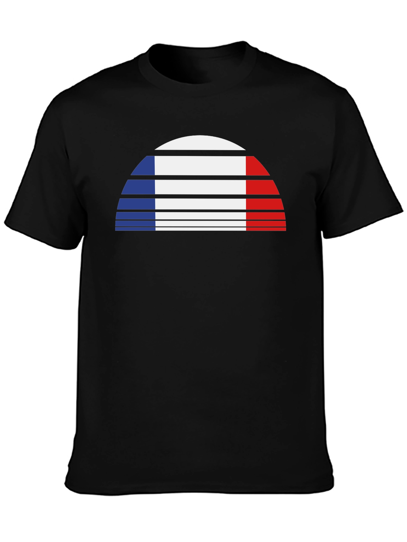 French Flag Graphic Tee - Retro Style