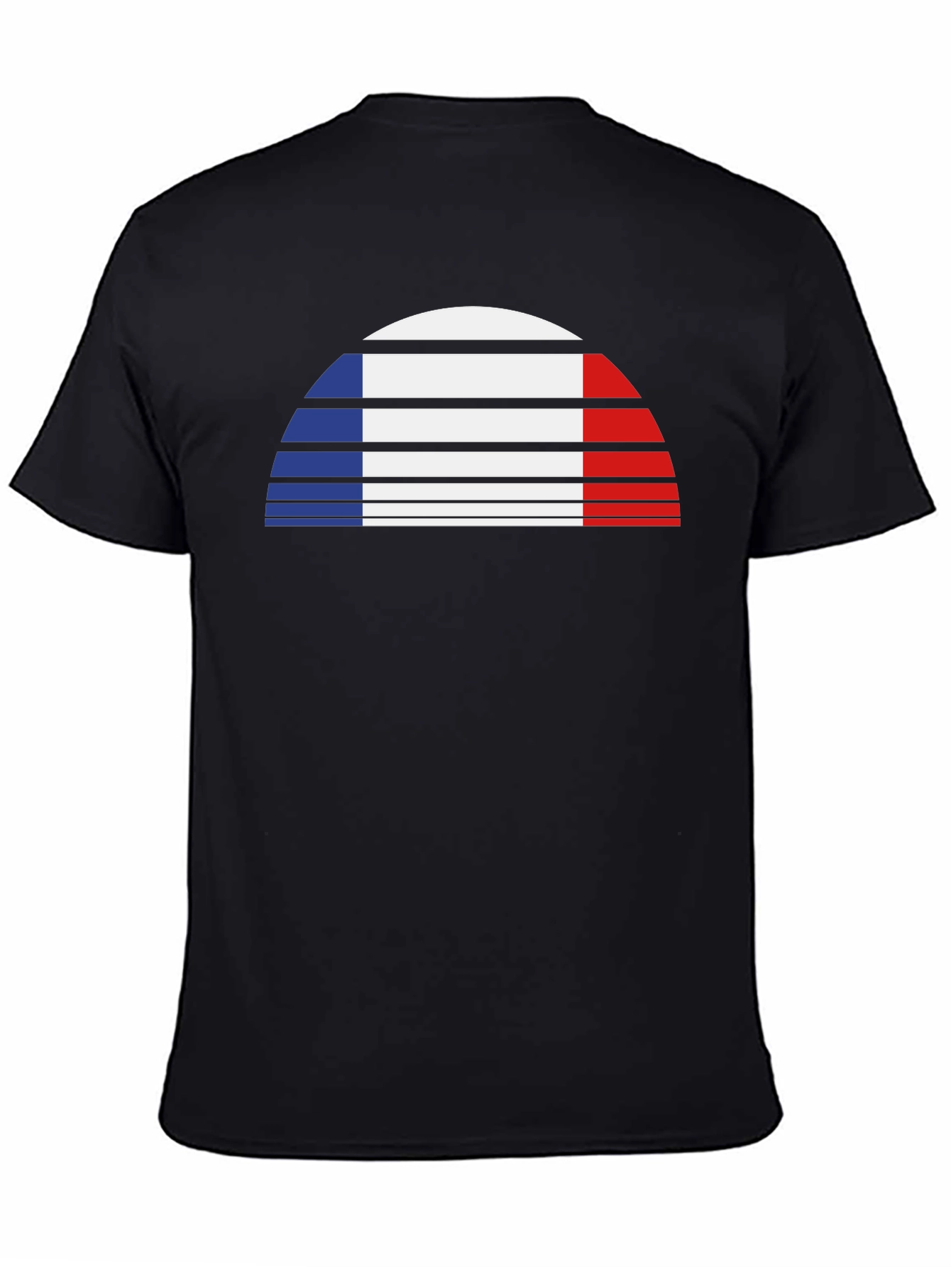 French Flag Graphic Tee - Retro Style