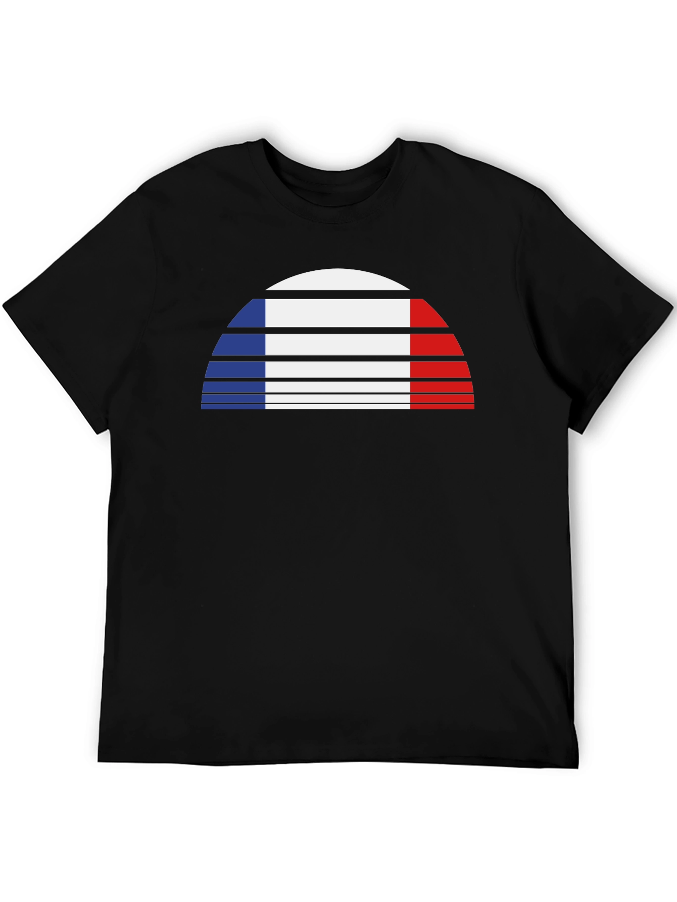 French Flag Graphic Tee - Retro Style