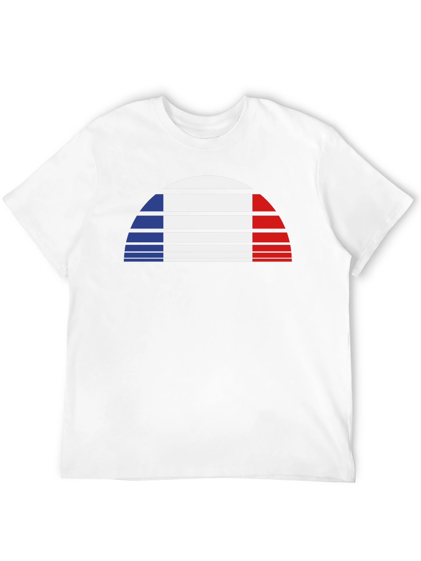 French Flag Graphic Tee - Retro Style