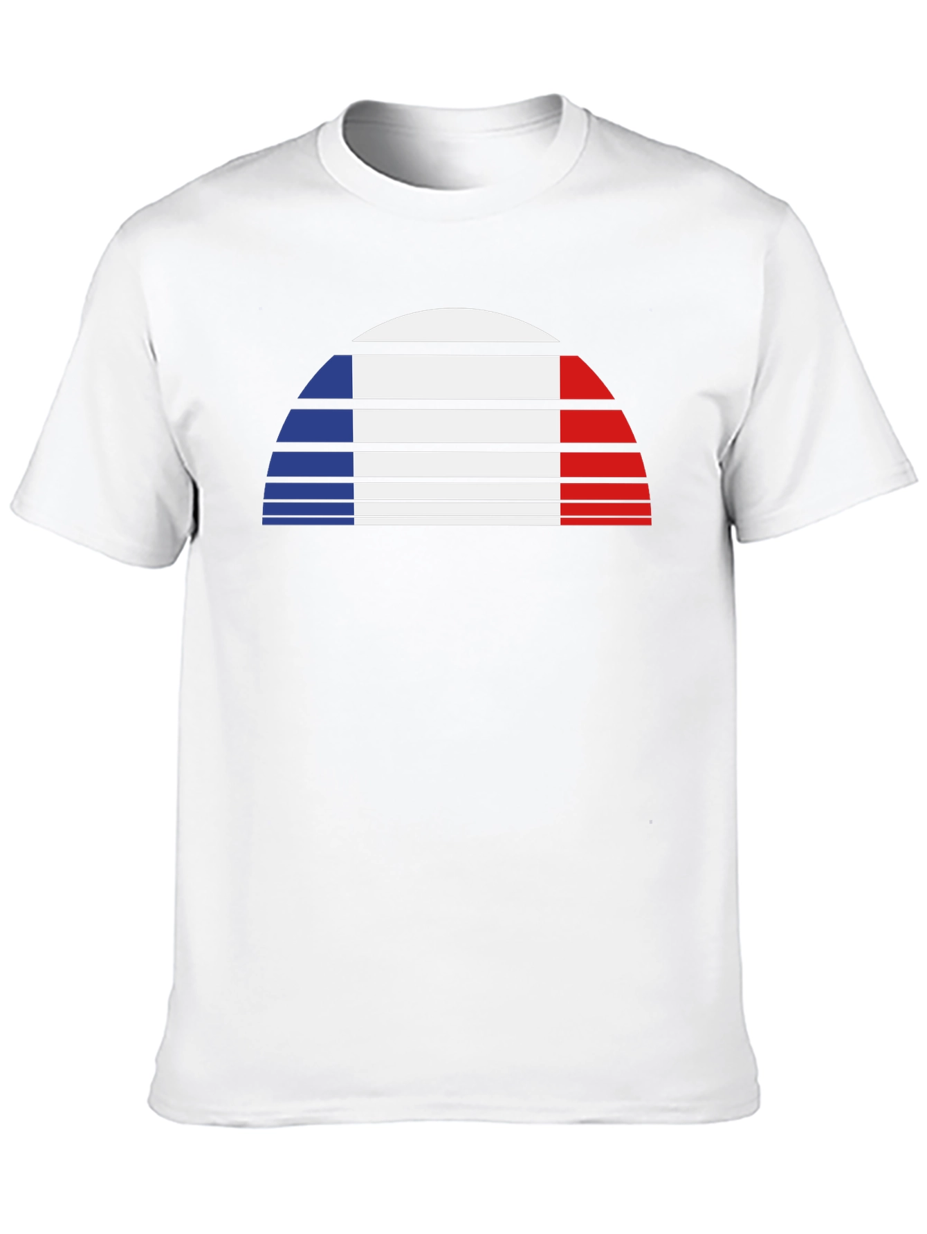 French Flag Graphic Tee - Retro Style