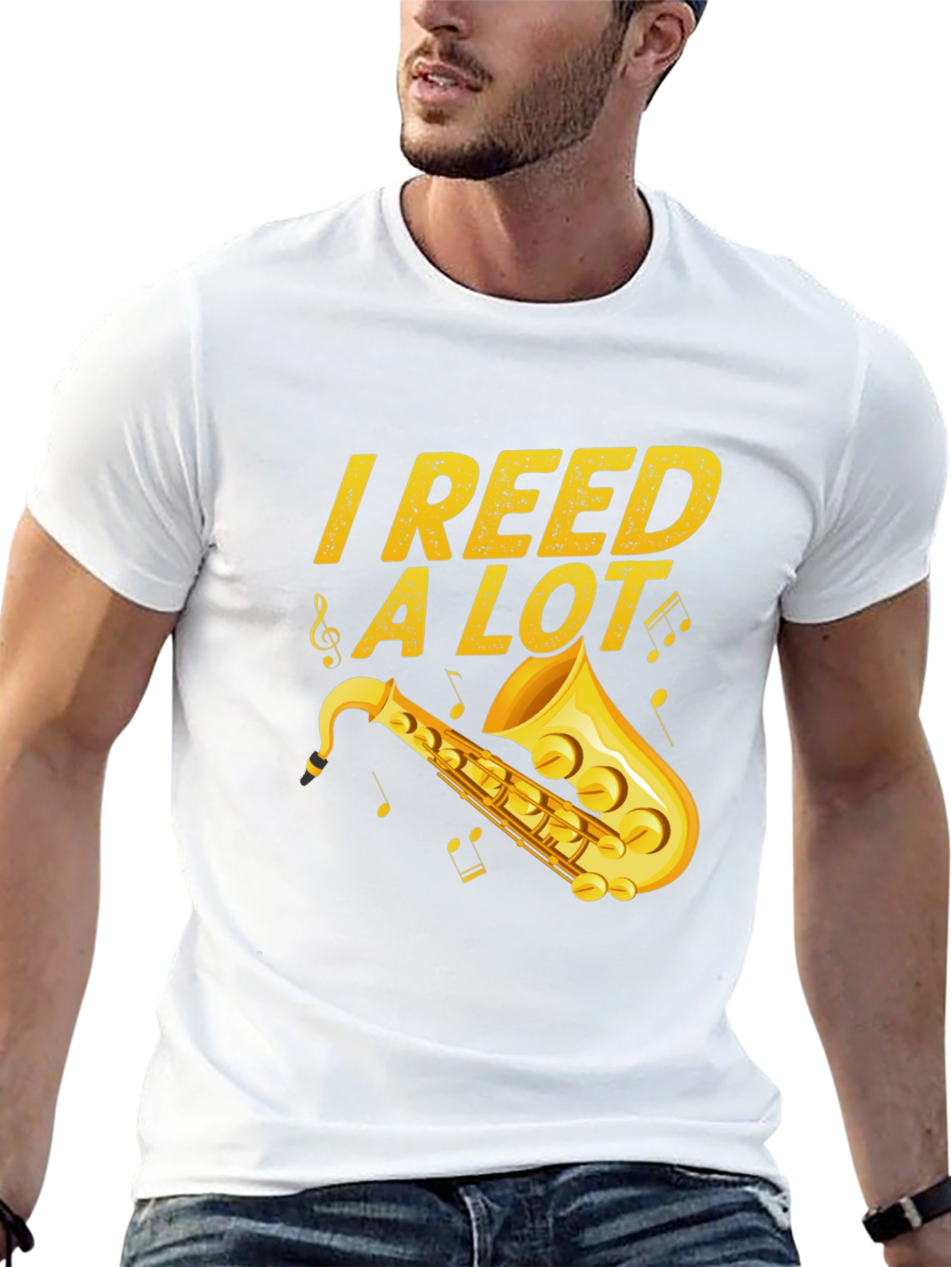 I Reed a Lot Saxophone Musician Black T-Shirt