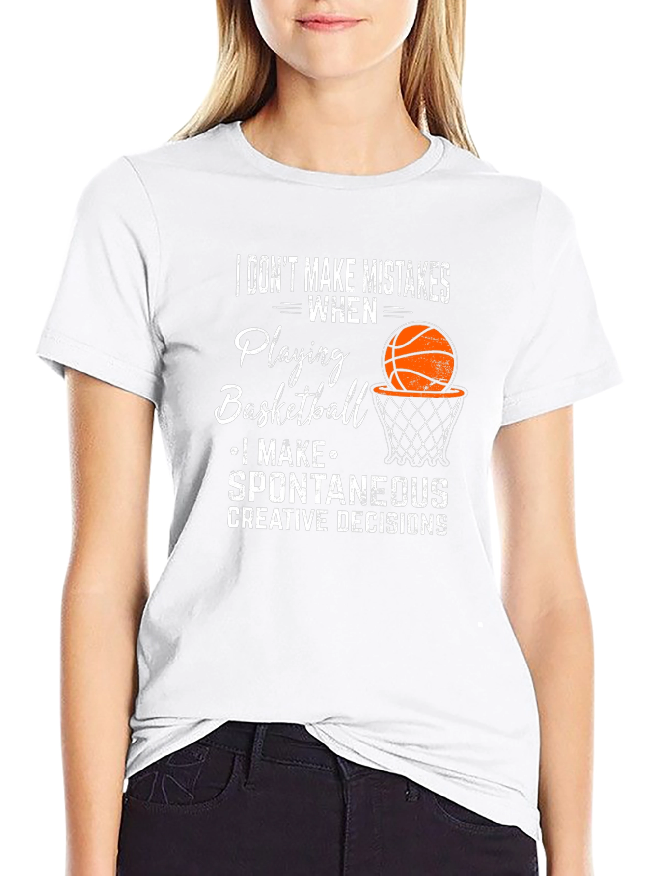 Basketball Player Graphic Tee - No Mistakes Design