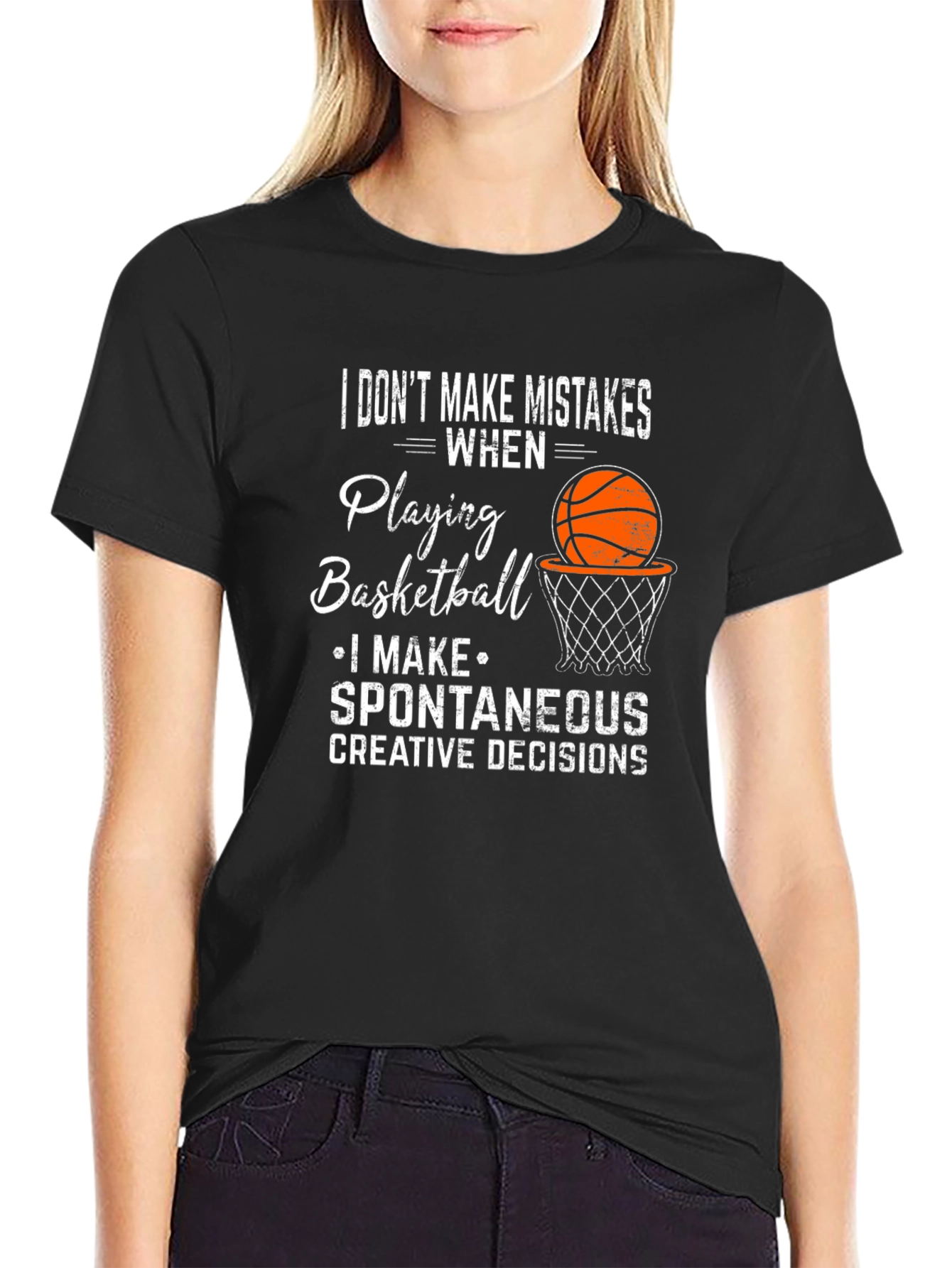 Basketball Player Graphic Tee - No Mistakes Design