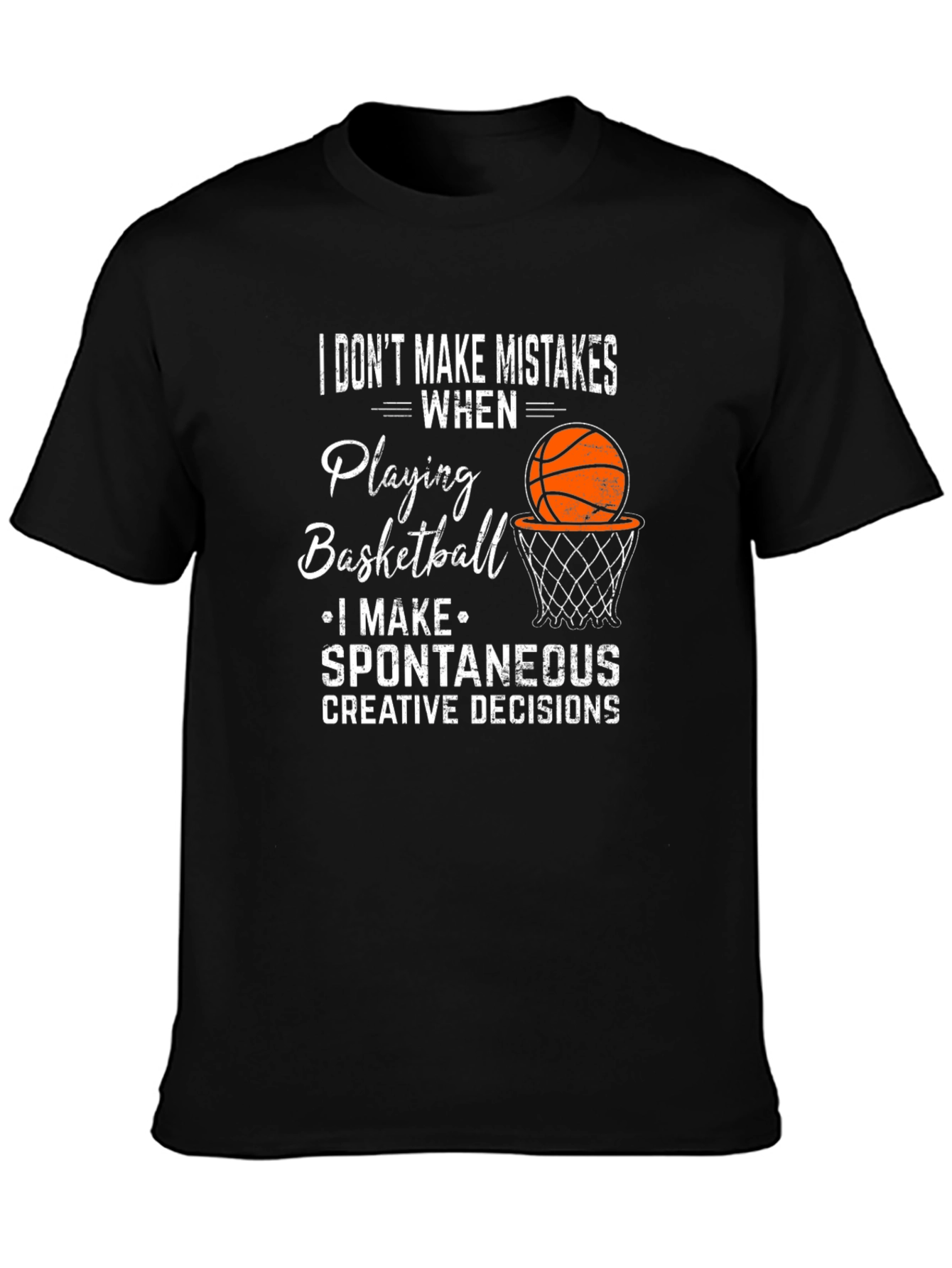 Basketball Player Graphic Tee - No Mistakes Design