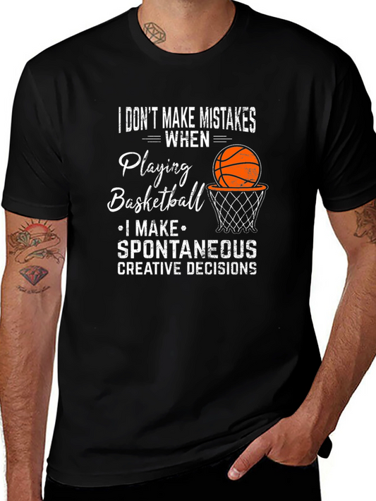 Basketball Player Graphic Tee - No Mistakes Design