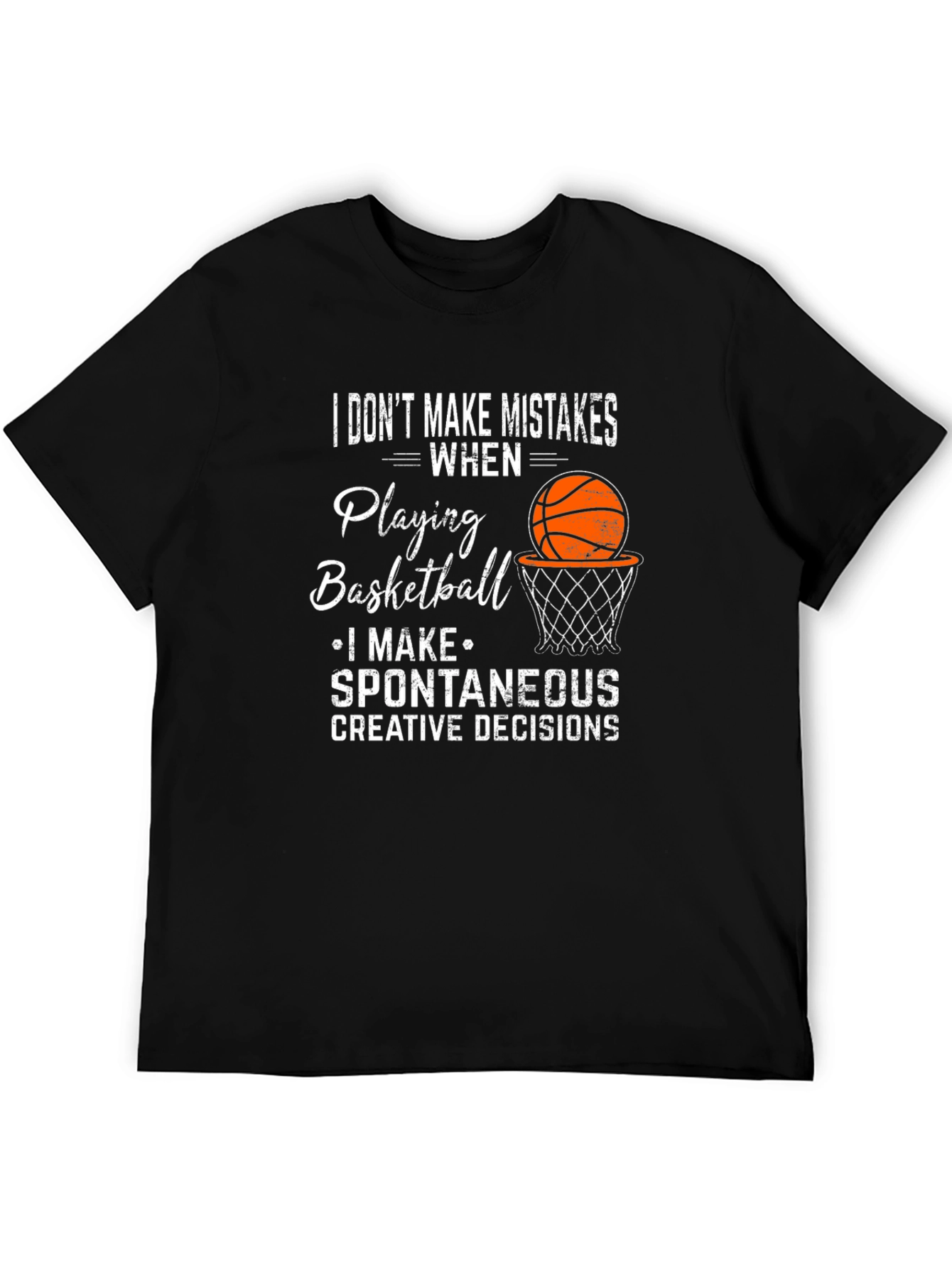 Basketball Player Graphic Tee - No Mistakes Design