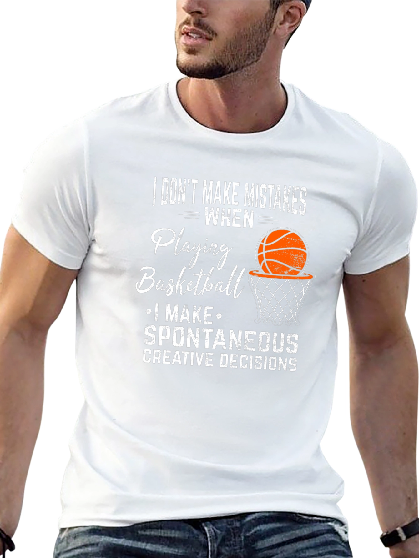 Basketball Player Graphic Tee - No Mistakes Design