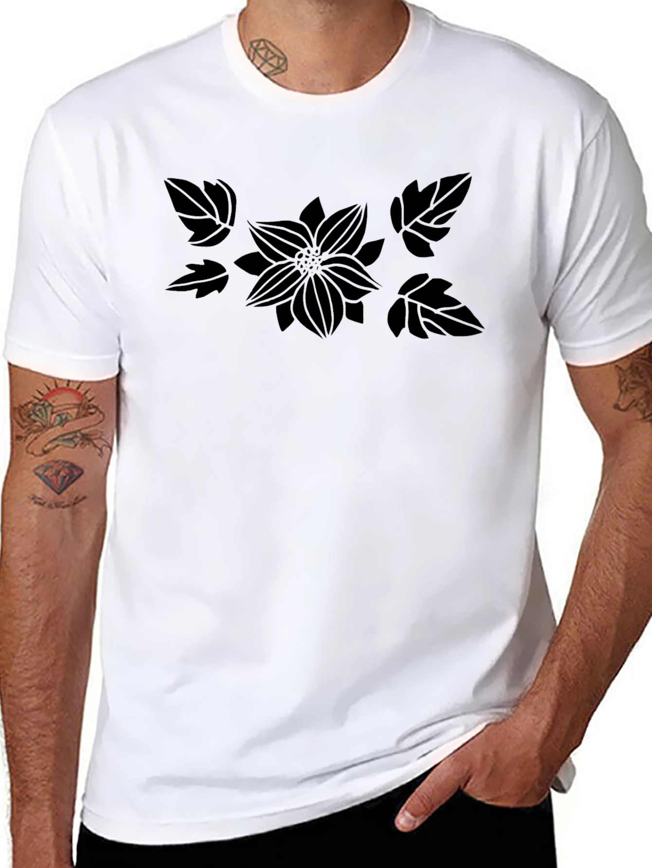 Black Floral Graphic Tee