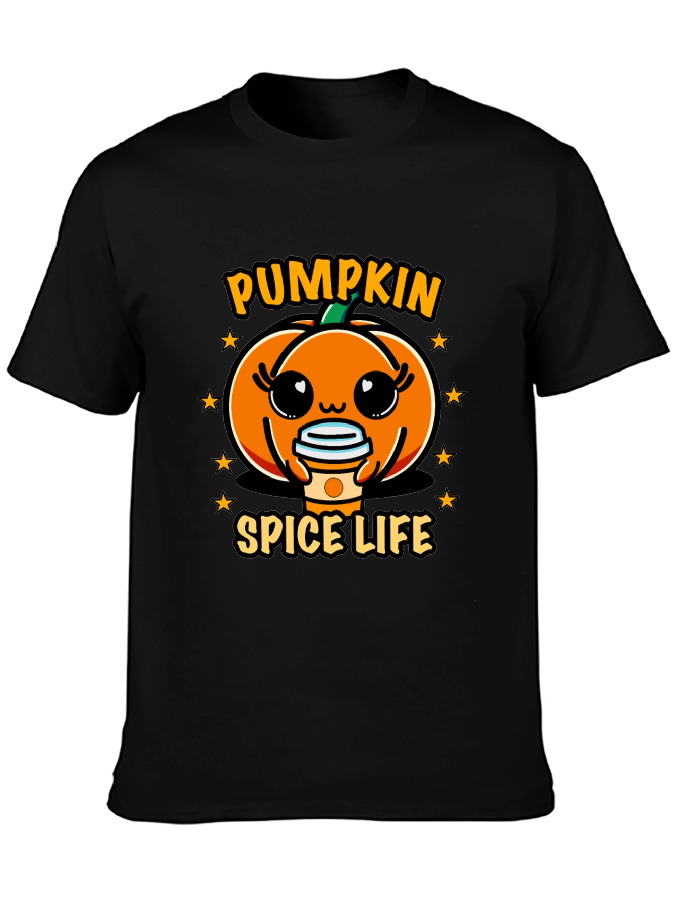 Pumpkin Spice Life Black T-Shirt