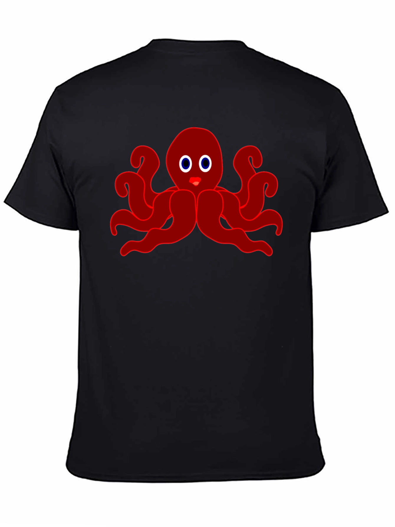 Red Octopus Graphic Tee - Soft Cotton Blend
