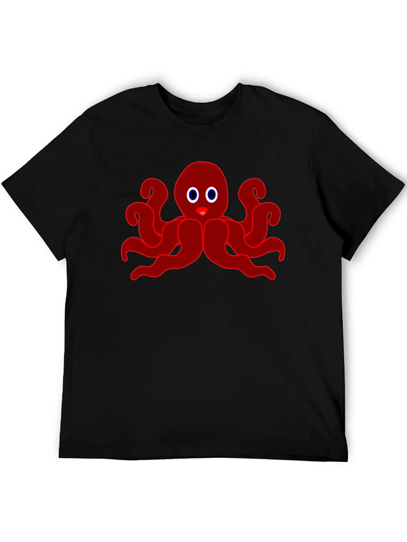 Red Octopus Graphic Tee - Soft Cotton Blend
