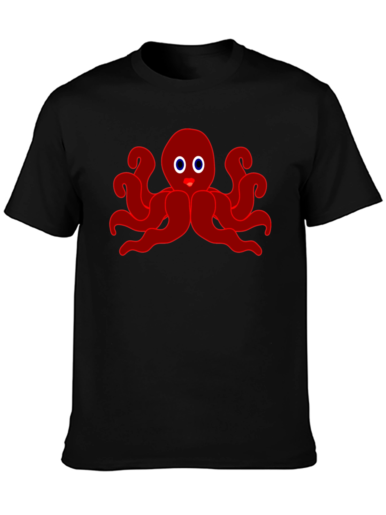 Red Octopus Graphic Tee - Soft Cotton Blend
