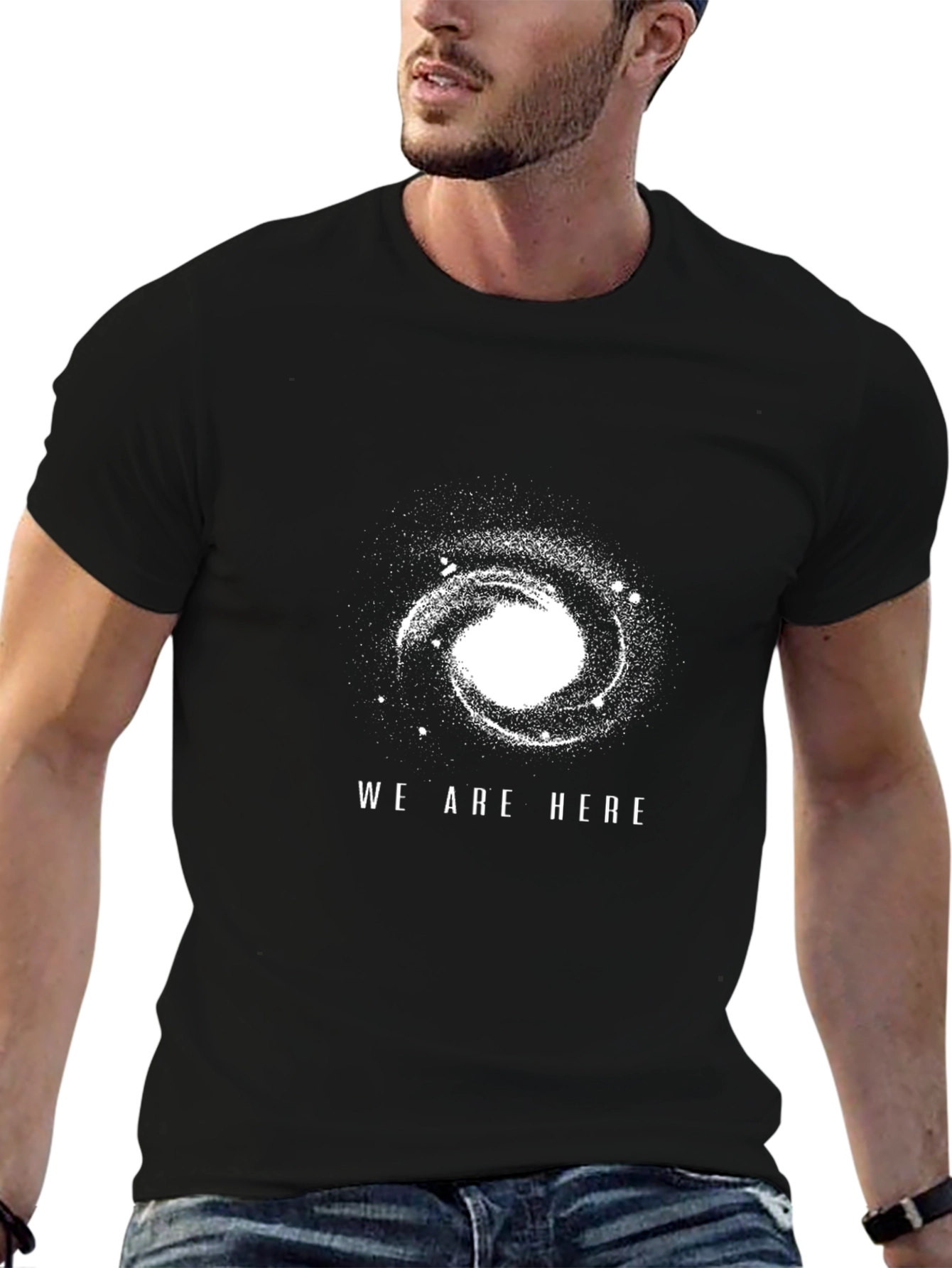 Galaxy We Are Here Graphic T-Shirt