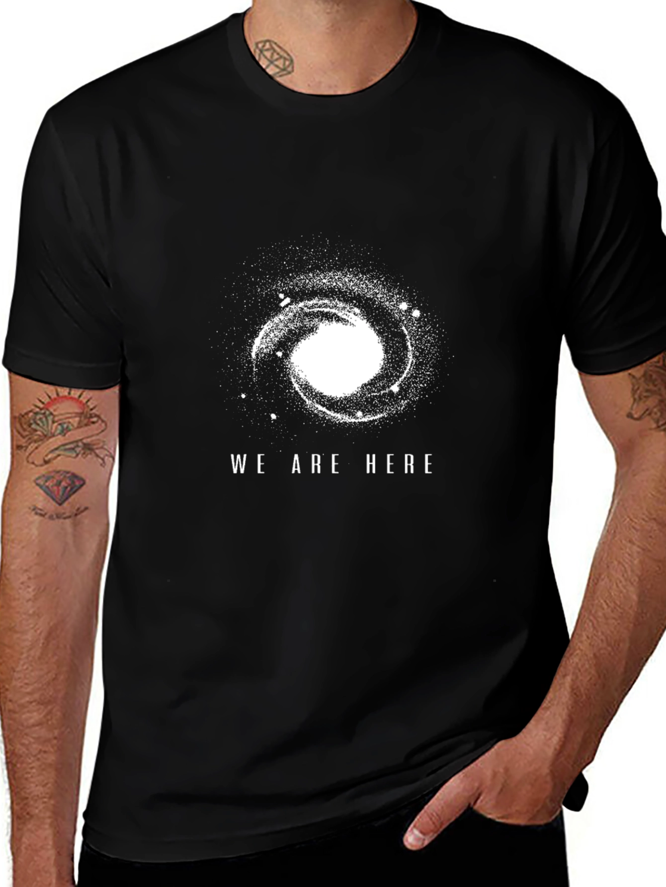 Galaxy We Are Here Graphic T-Shirt