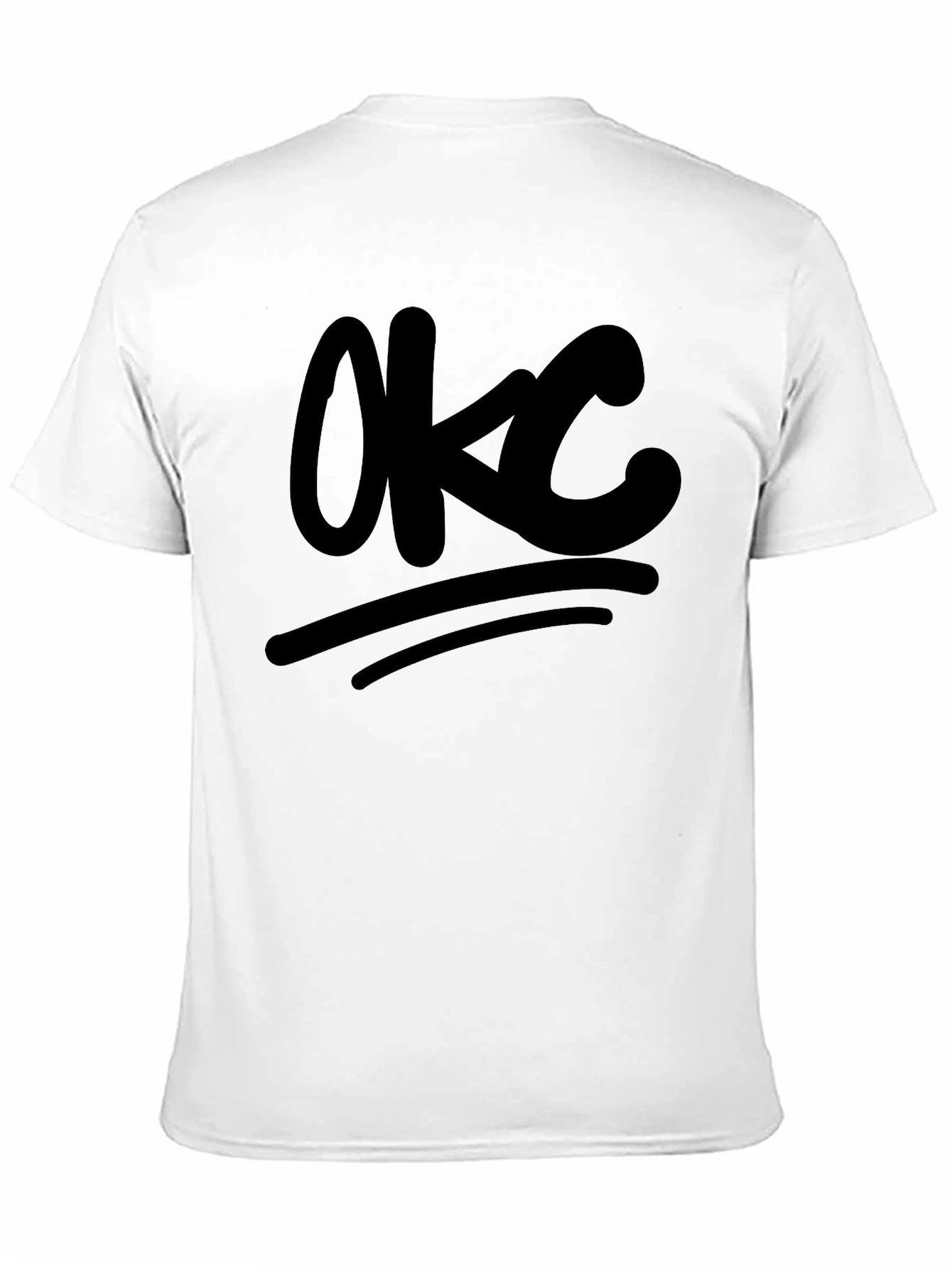 OKC Graphic Print Black Casual T-Shirt