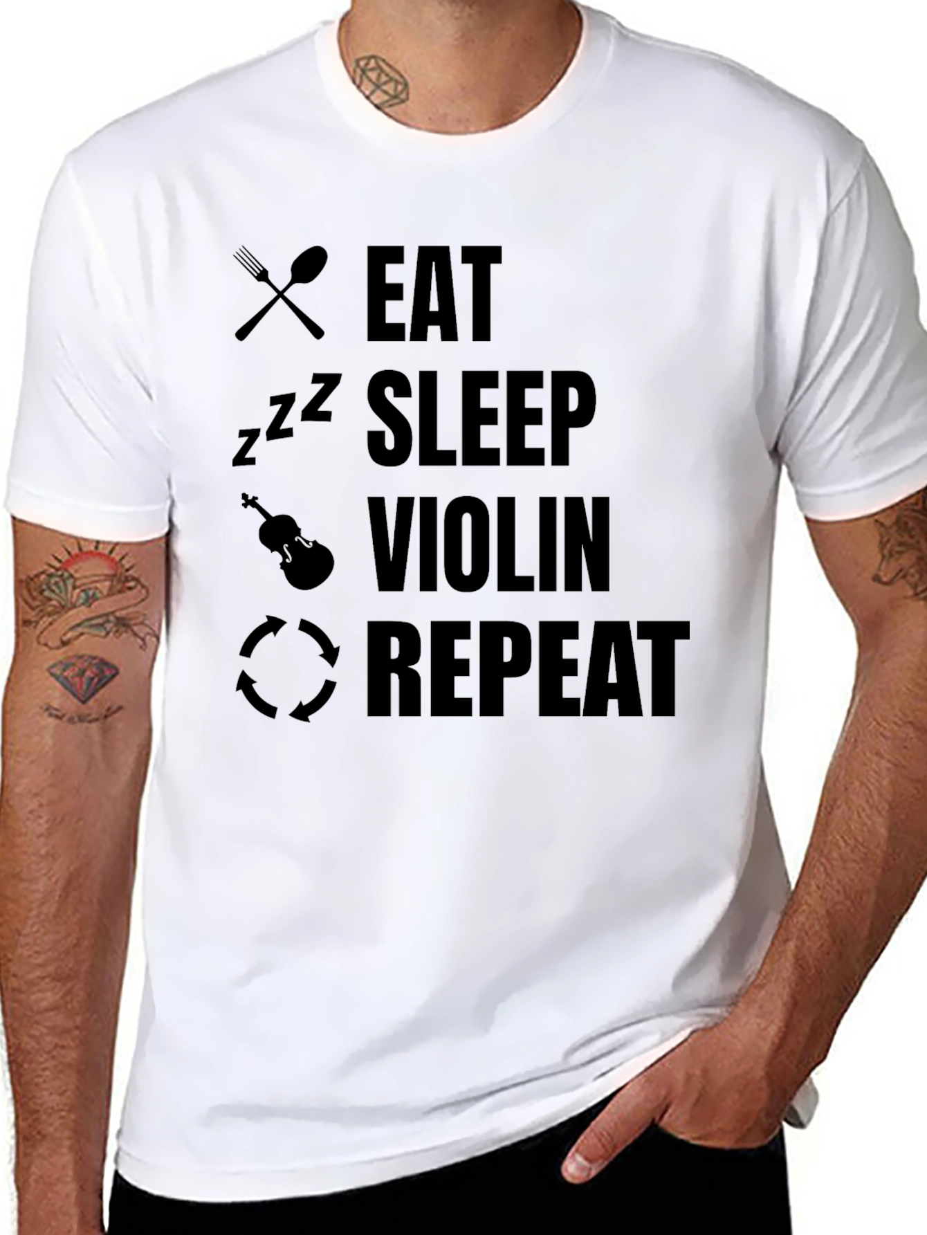 Eat Sleep Violin Repeat T-Shirt Musician Gift
