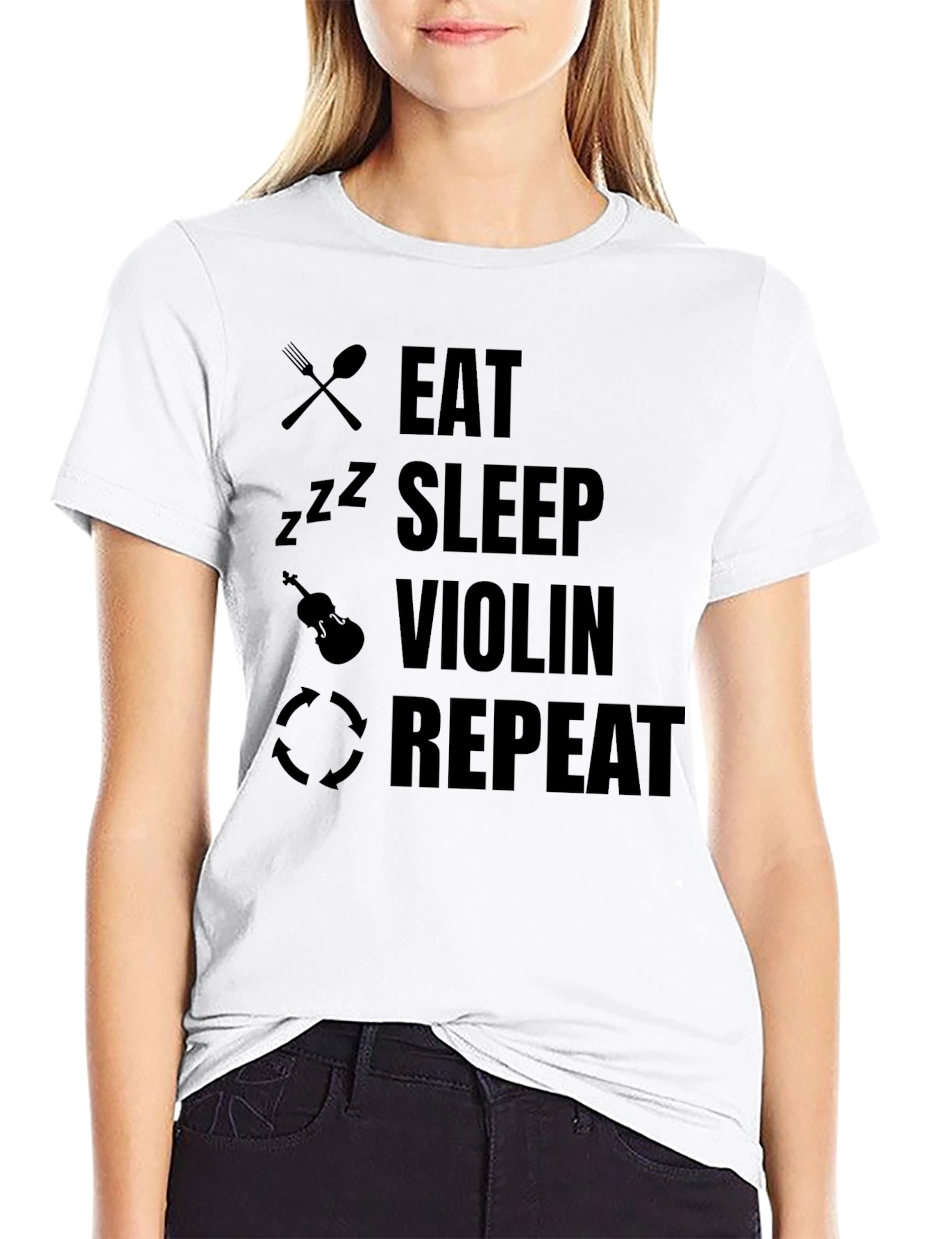 Eat Sleep Violin Repeat T-Shirt Musician Gift