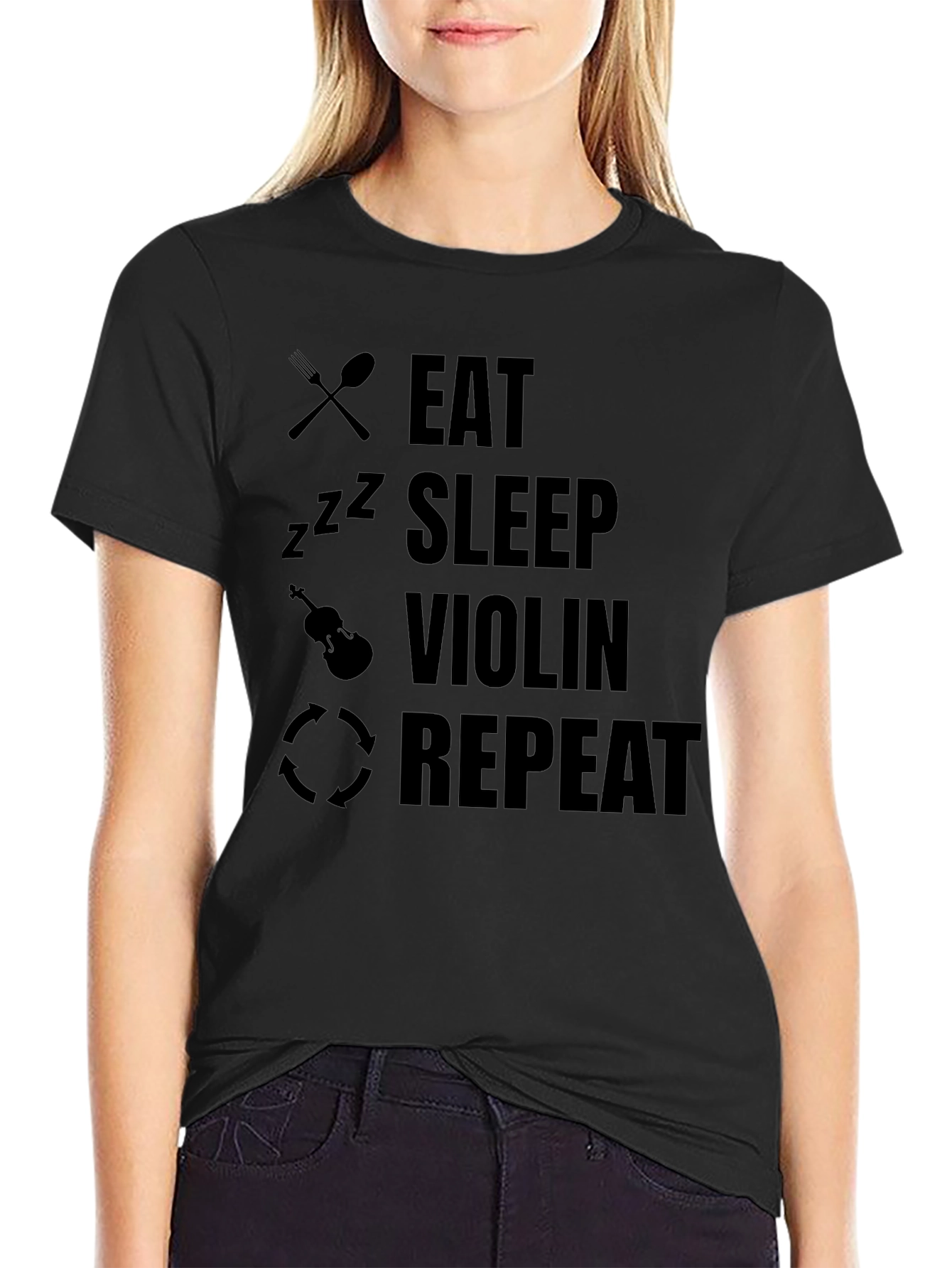 Eat Sleep Violin Repeat T-Shirt Musician Gift