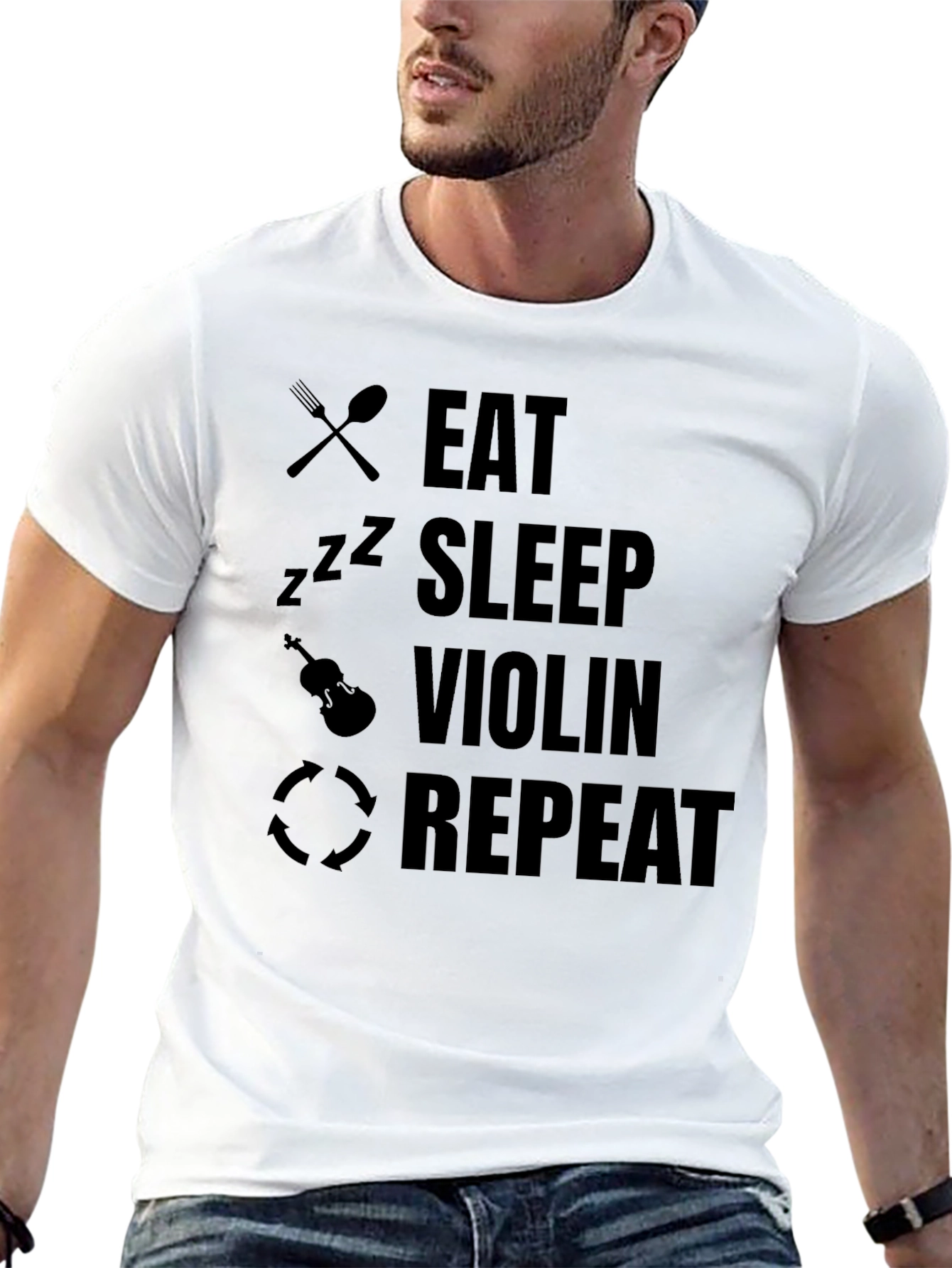 Eat Sleep Violin Repeat T-Shirt Musician Gift