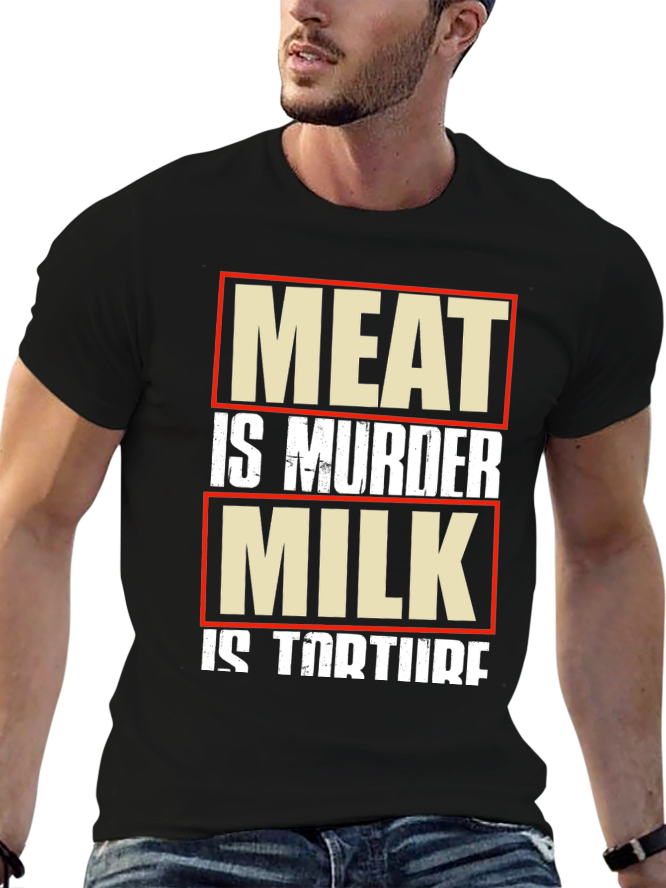 Meat is Murder Milk is Torture Vegan T-Shirt