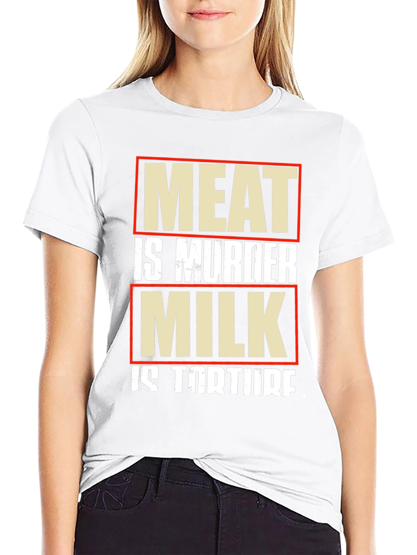 Meat is Murder Milk is Torture Vegan T-Shirt