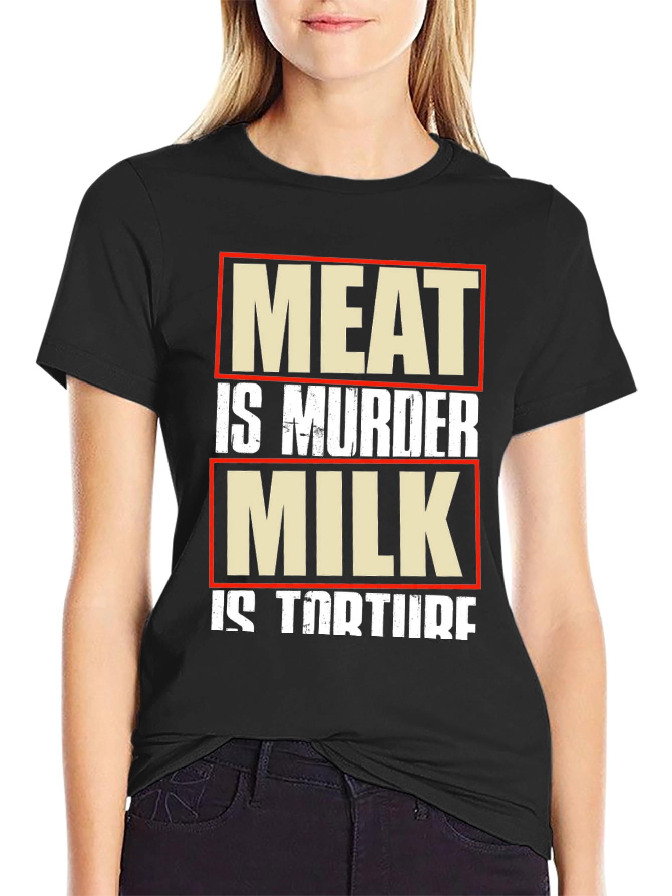 Meat is Murder Milk is Torture Vegan T-Shirt