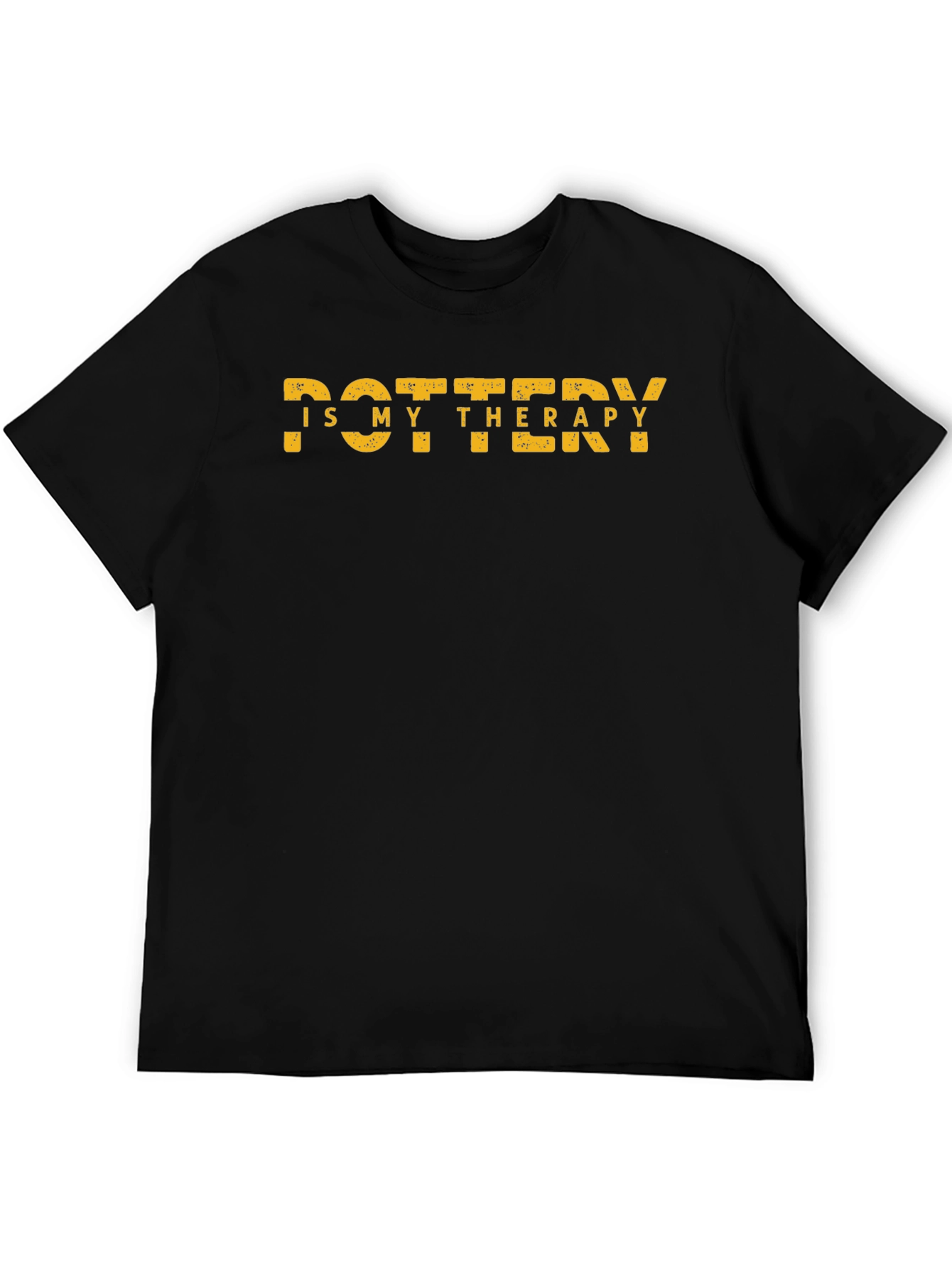 Pottery Is My Therapy Black T-Shirt