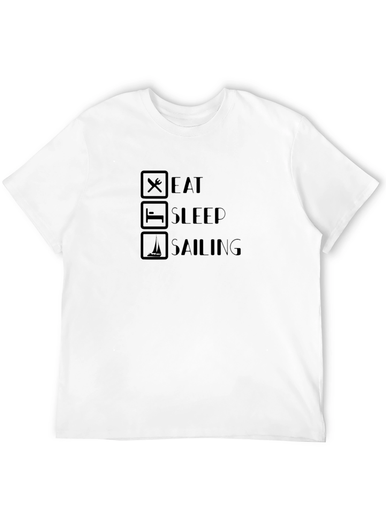 Eat Sleep Sailing Black T-Shirt