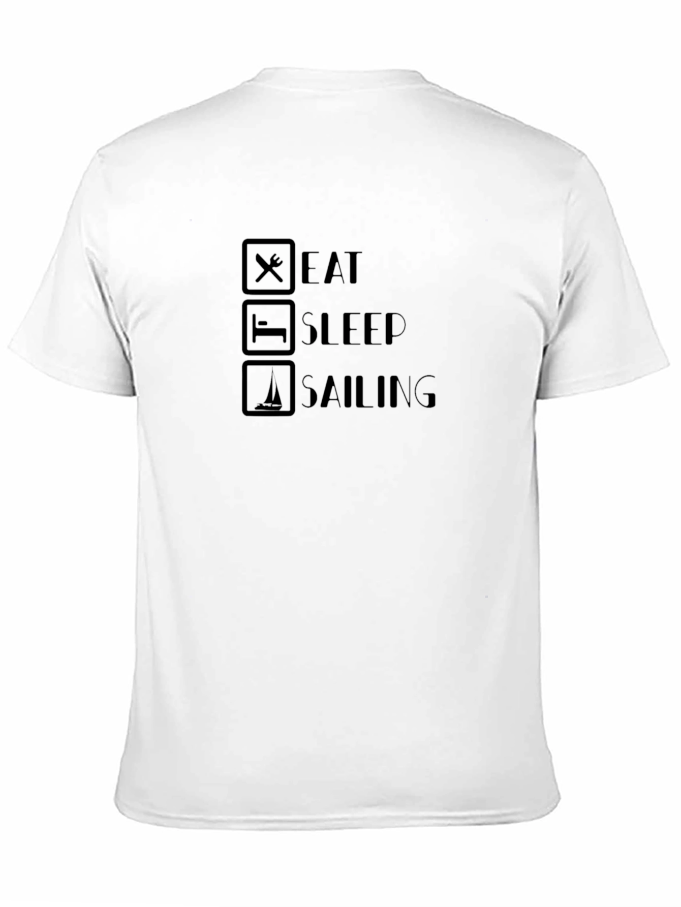 Eat Sleep Sailing Black T-Shirt