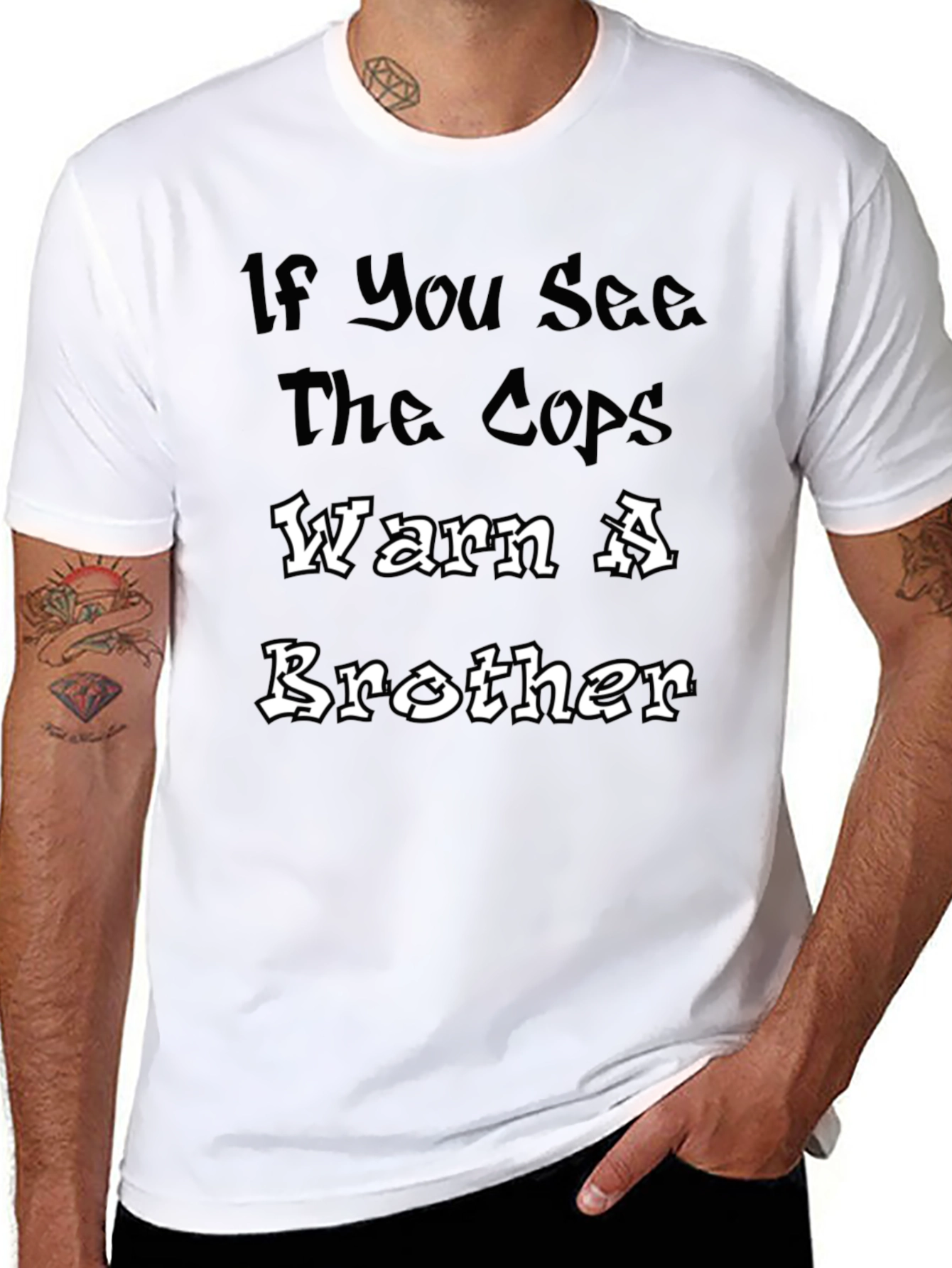 Warn A Brother Tee - Bold Statement T-Shirt
