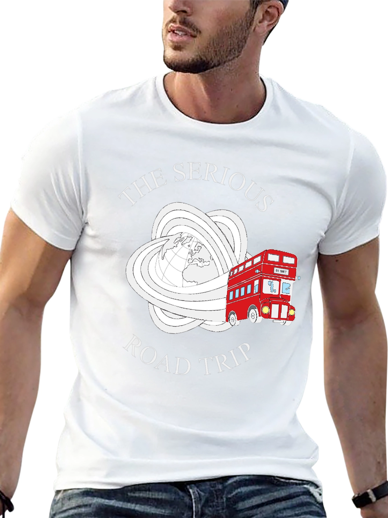 Serious Road Trip T-Shirt - Black Graphic Tee