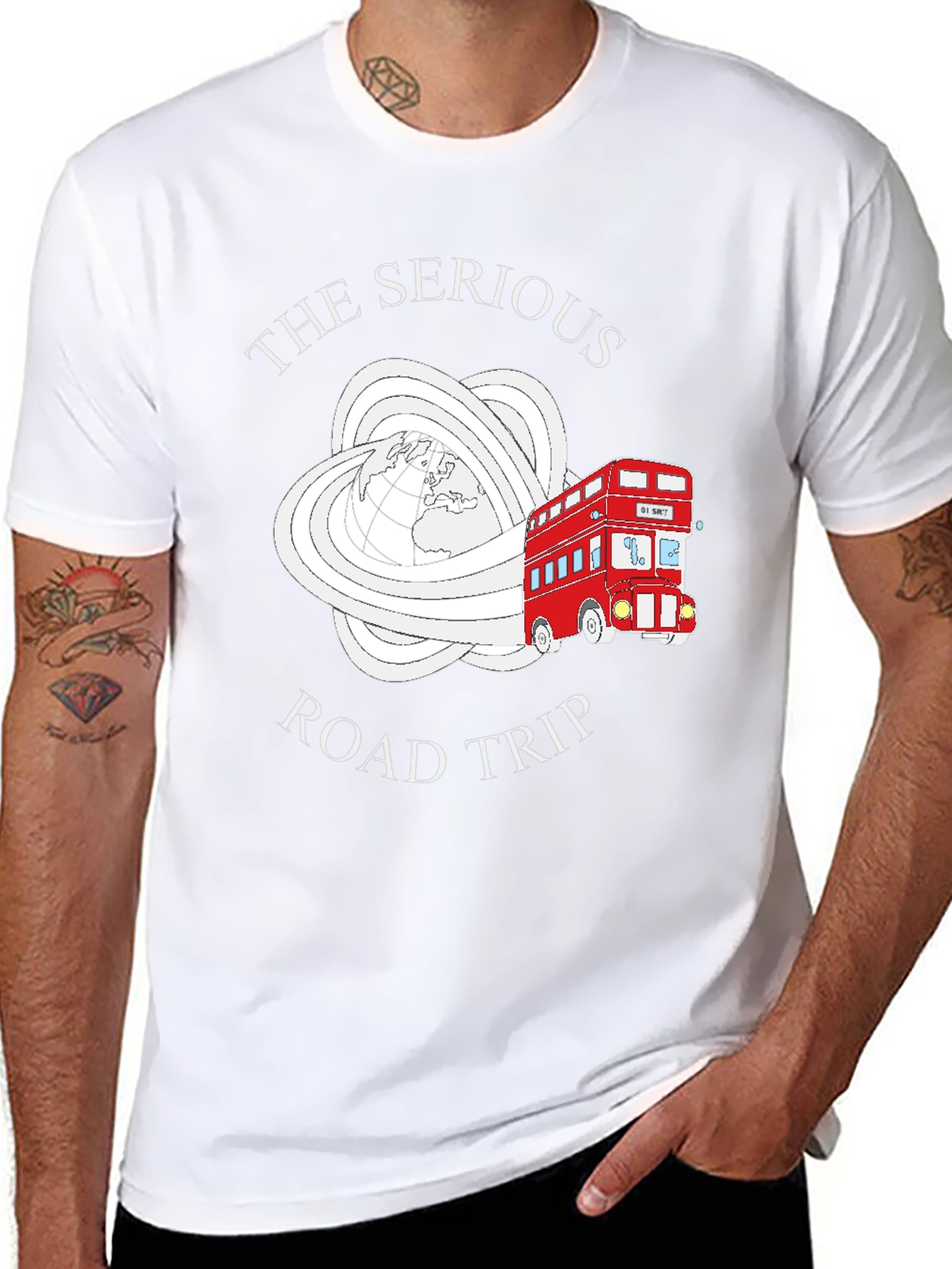 Serious Road Trip T-Shirt - Black Graphic Tee
