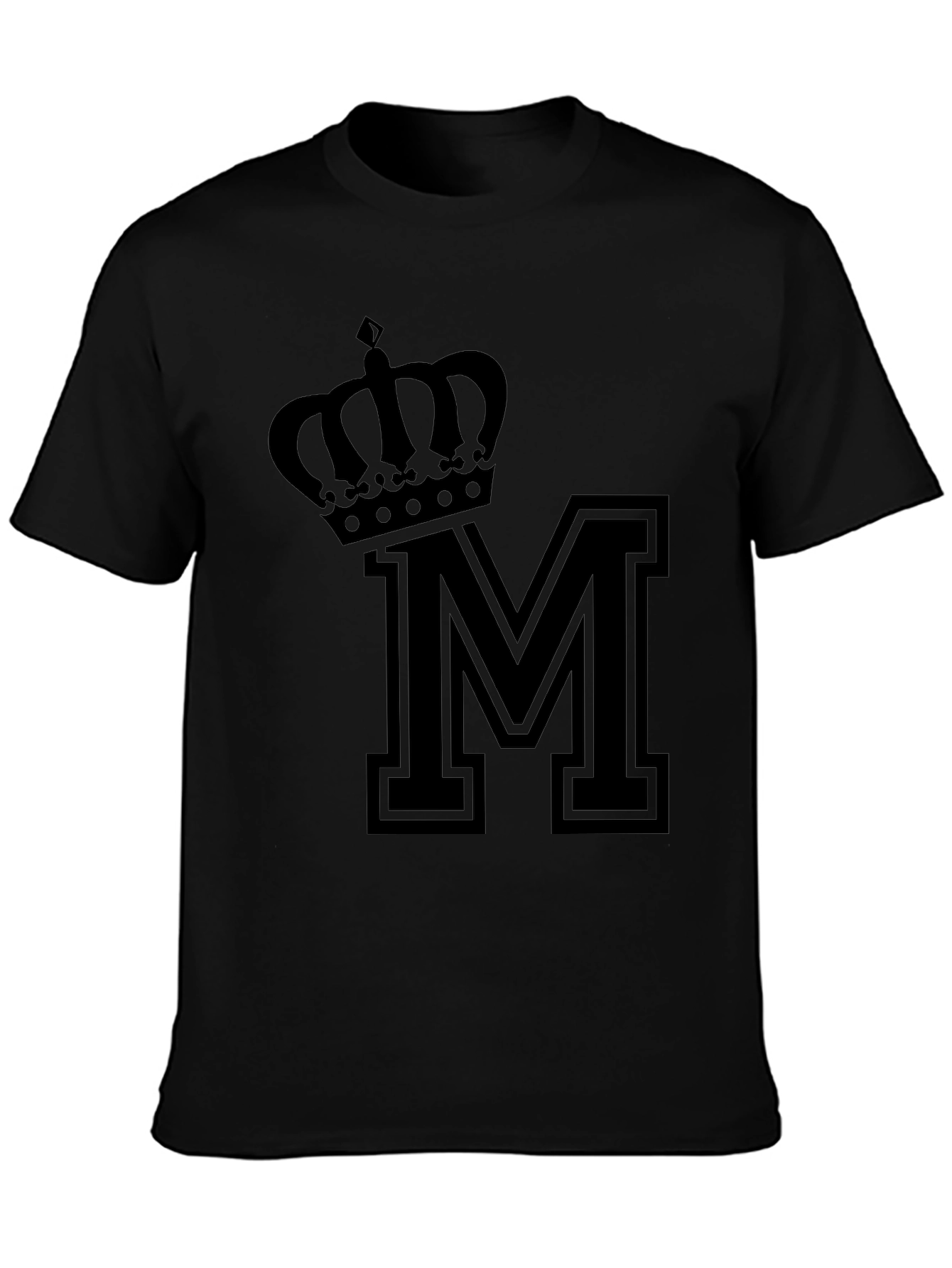 Crown M Black T-Shirt