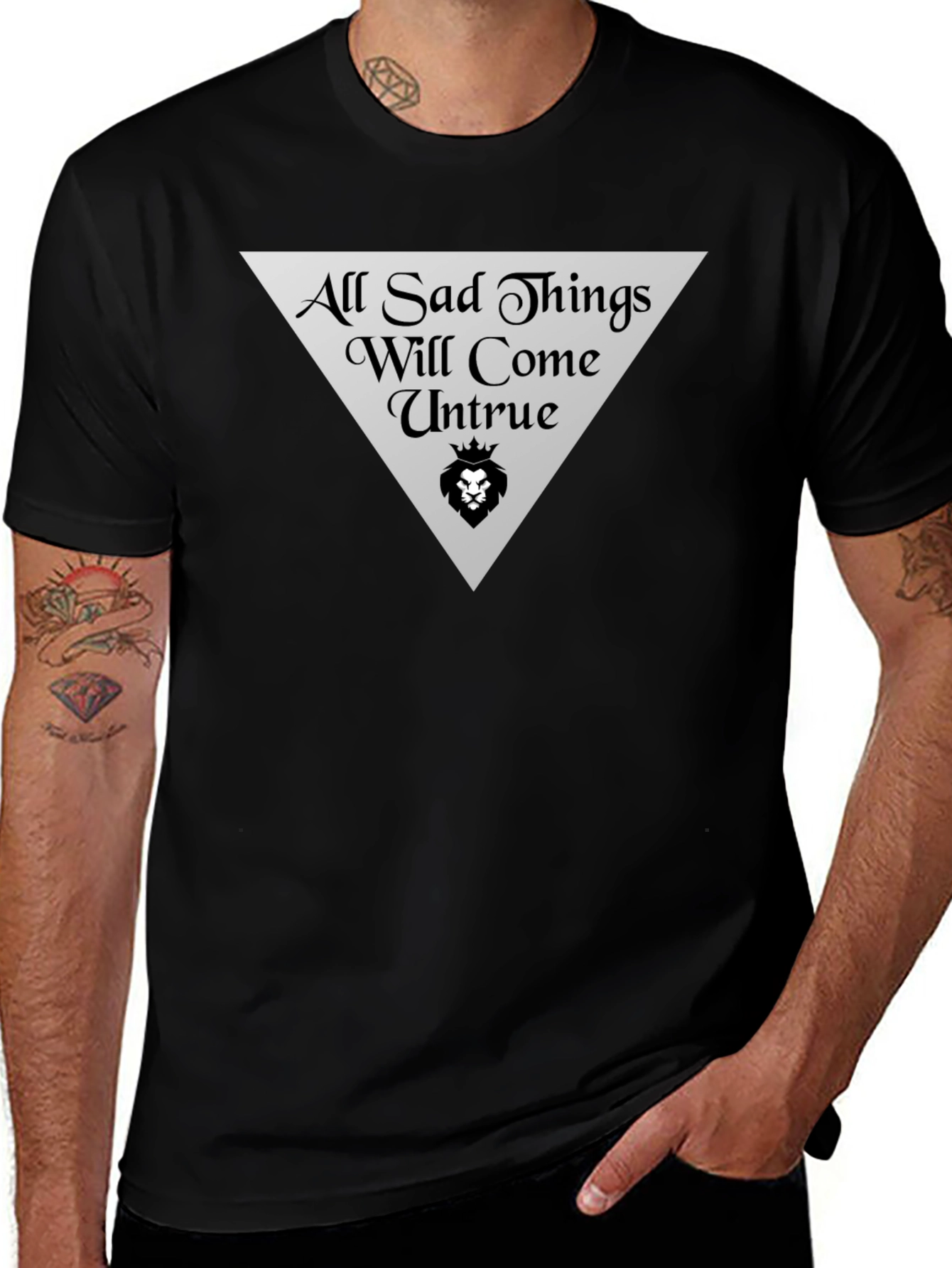 All Sad Things Graphic Tee - Black Cotton T-Shirt