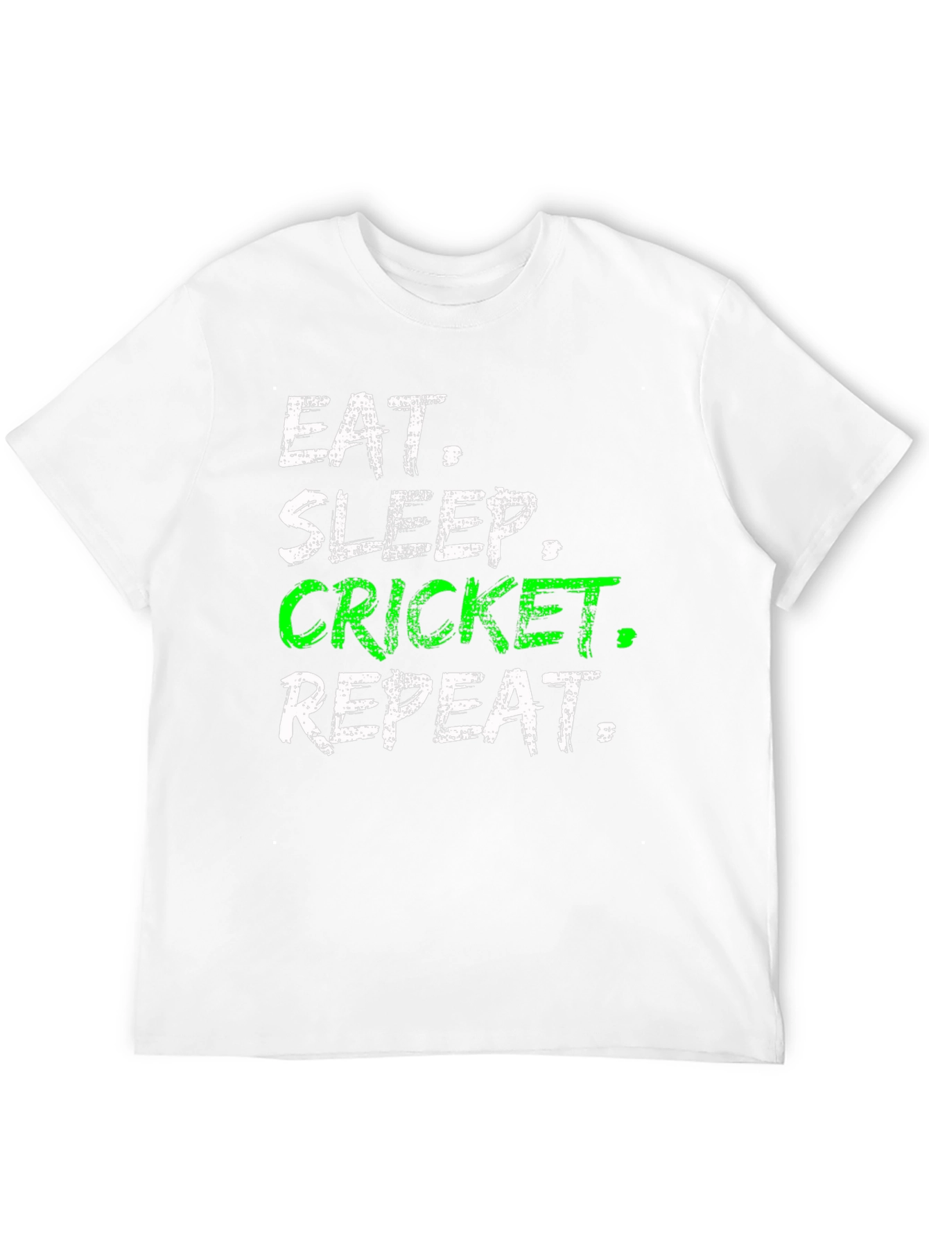 Eat Sleep Cricket Repeat - Mens Black T-Shirt