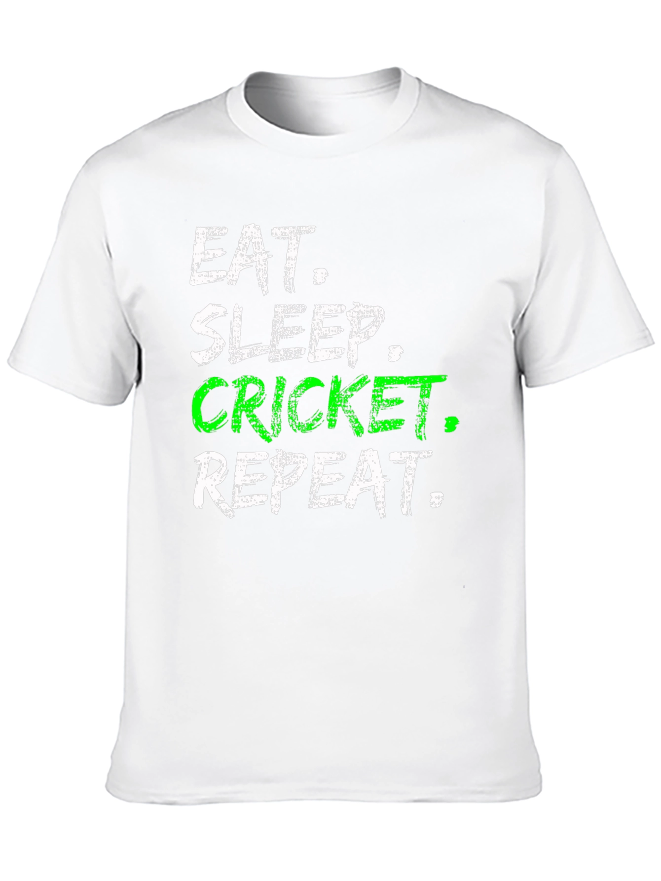 Eat Sleep Cricket Repeat - Mens Black T-Shirt