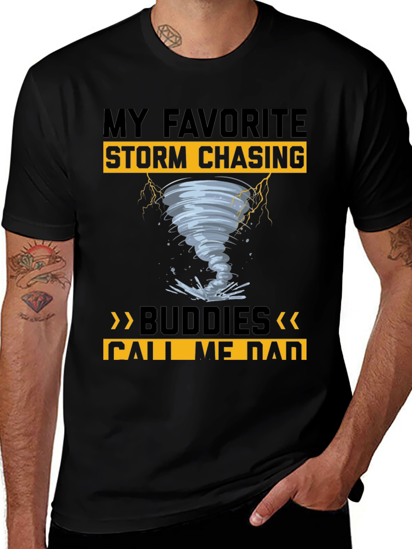 Storm Chasing Dad T-Shirt: Favorite Buddies Design