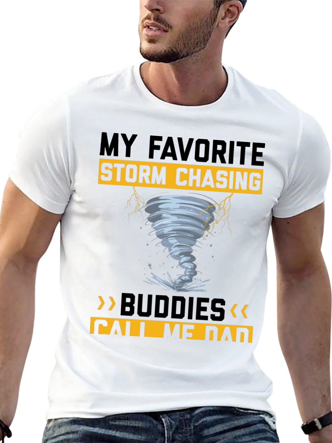 Storm Chasing Dad T-Shirt: Favorite Buddies Design