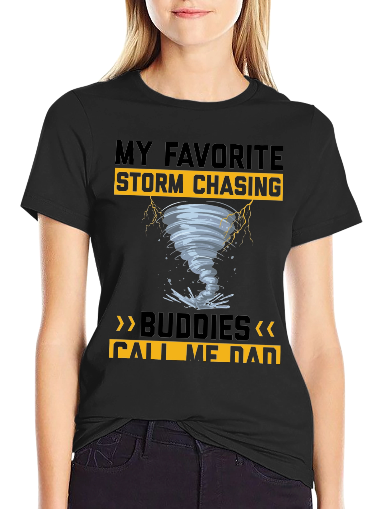 Storm Chasing Dad T-Shirt: Favorite Buddies Design