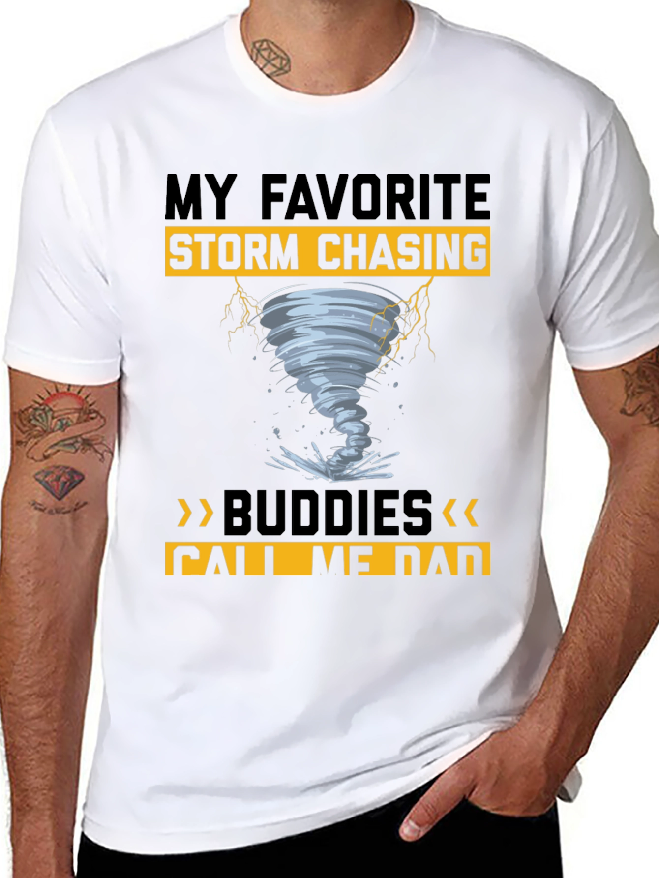 Storm Chasing Dad T-Shirt: Favorite Buddies Design