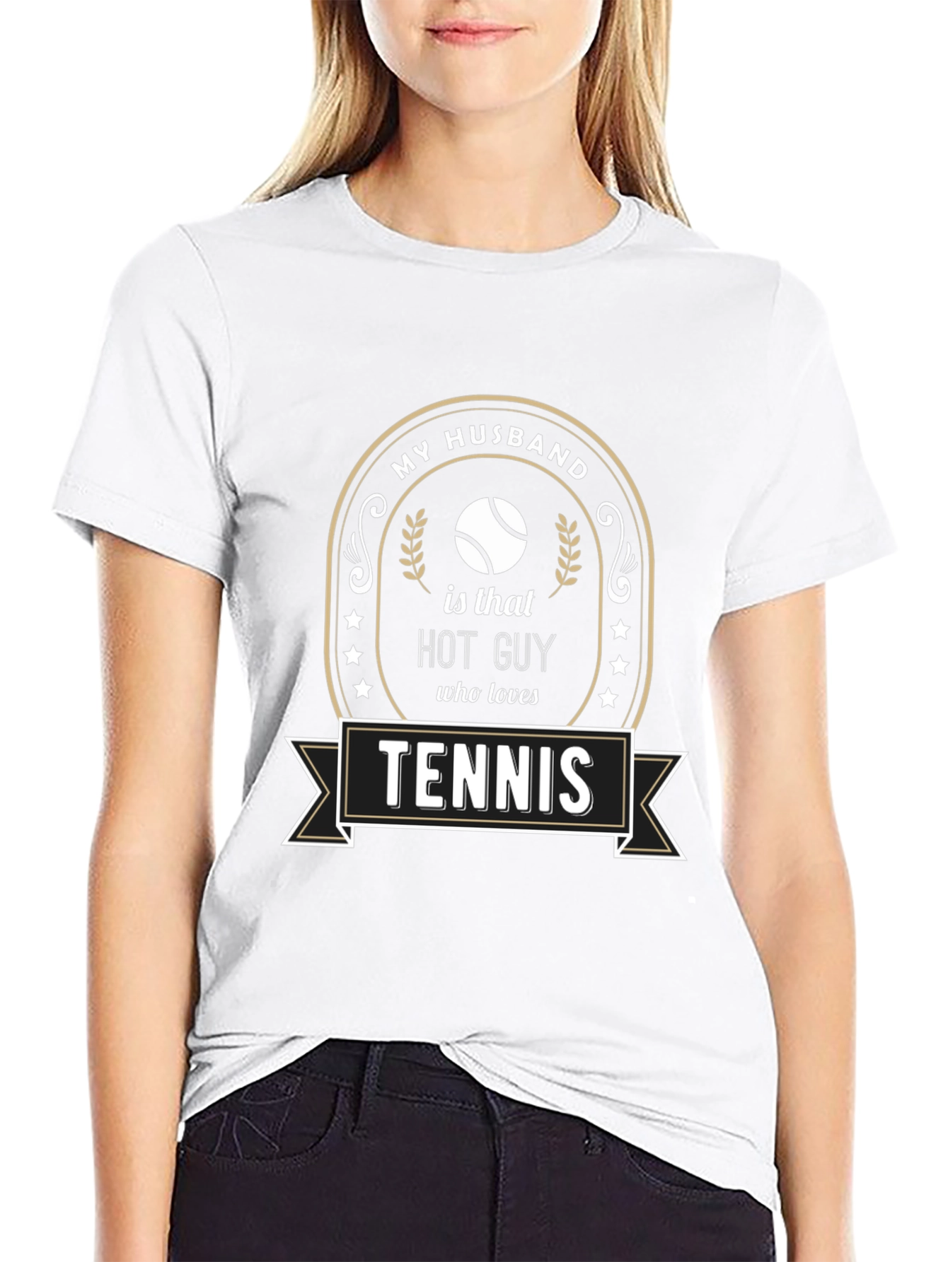 My Husband Tennis Lover Funny Graphic T-Shirt