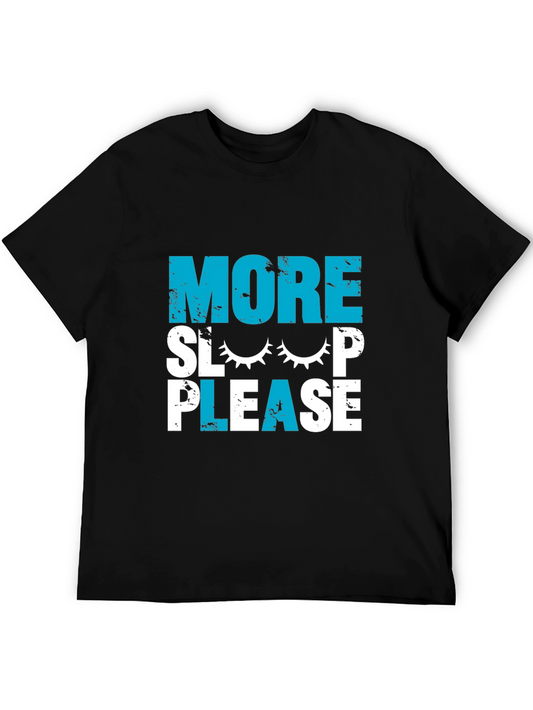 More Sleep Please Graphic Tee - Black Cotton T-Shirt