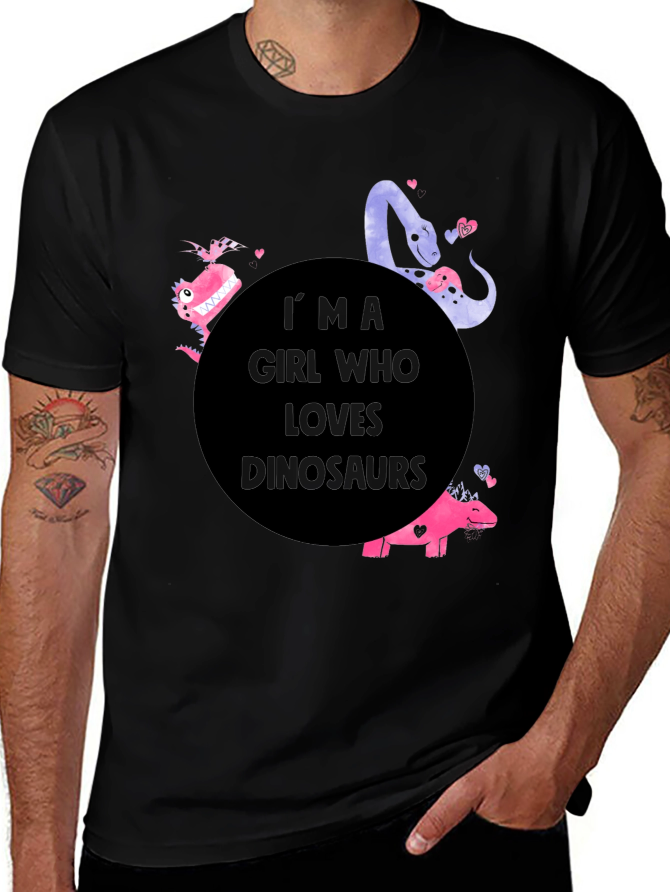 Girl Dinosaur Lover T-Shirt - Cute Graphic Tee