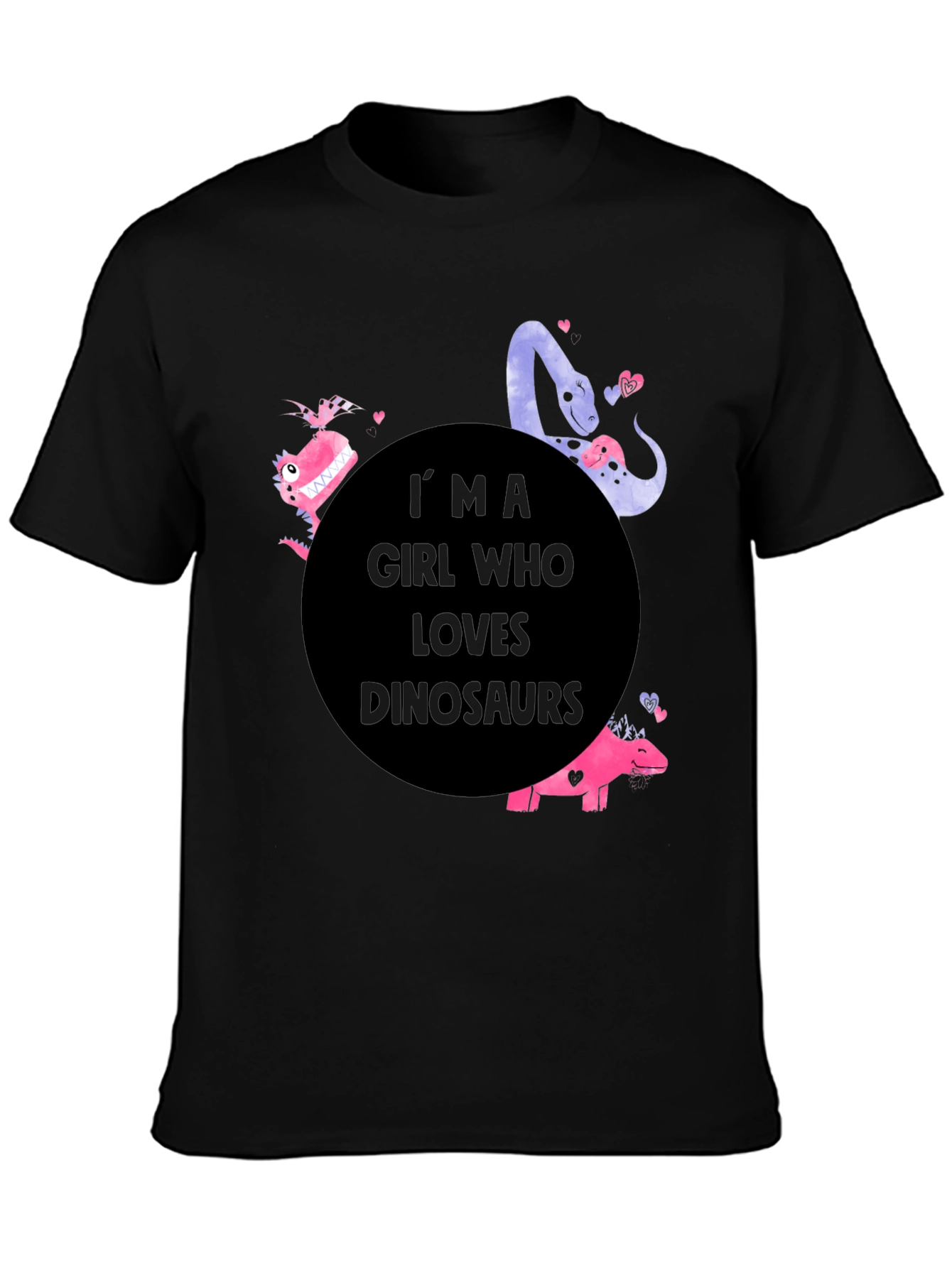 Girl Dinosaur Lover T-Shirt - Cute Graphic Tee