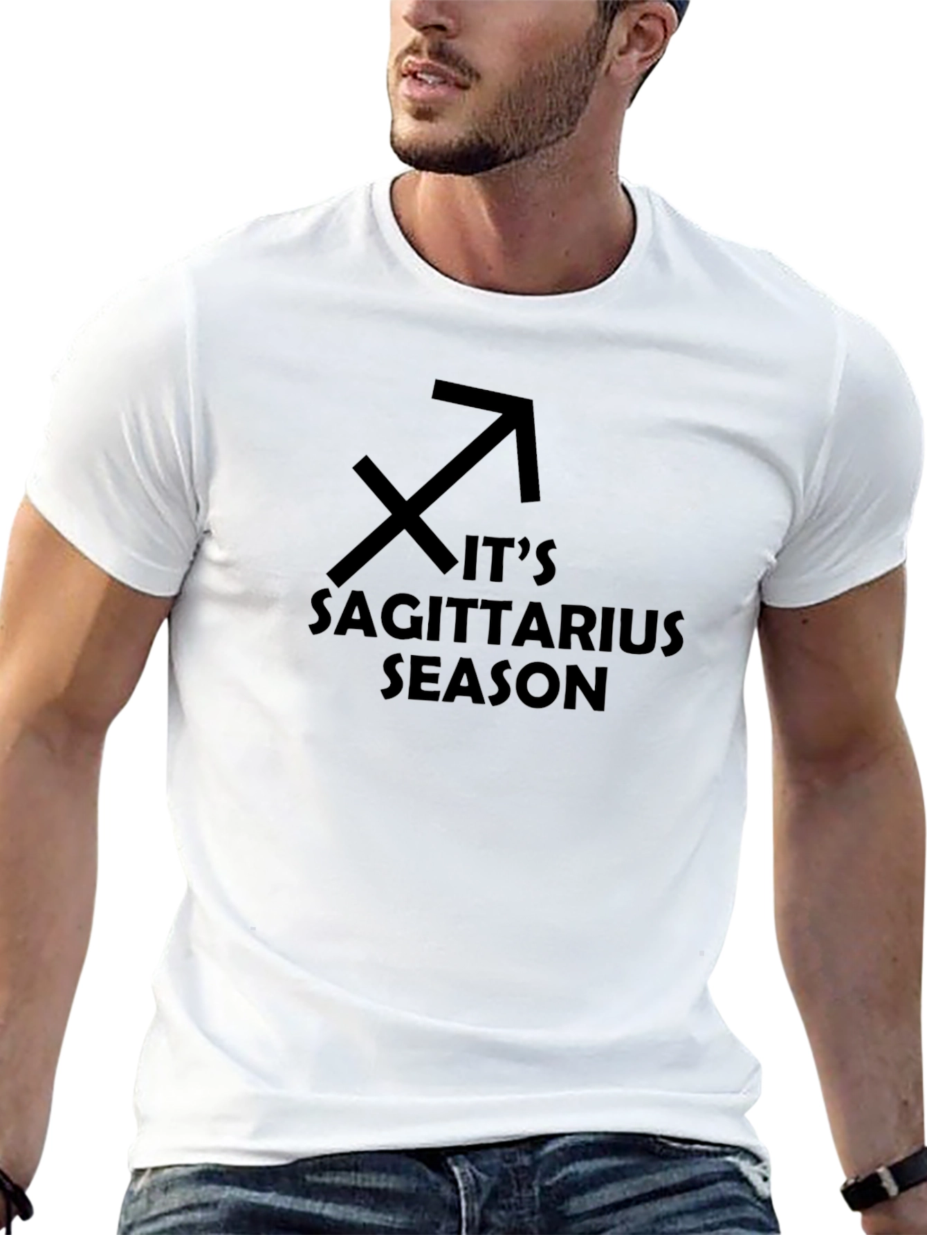 Its Sagittarius Season Black Tee