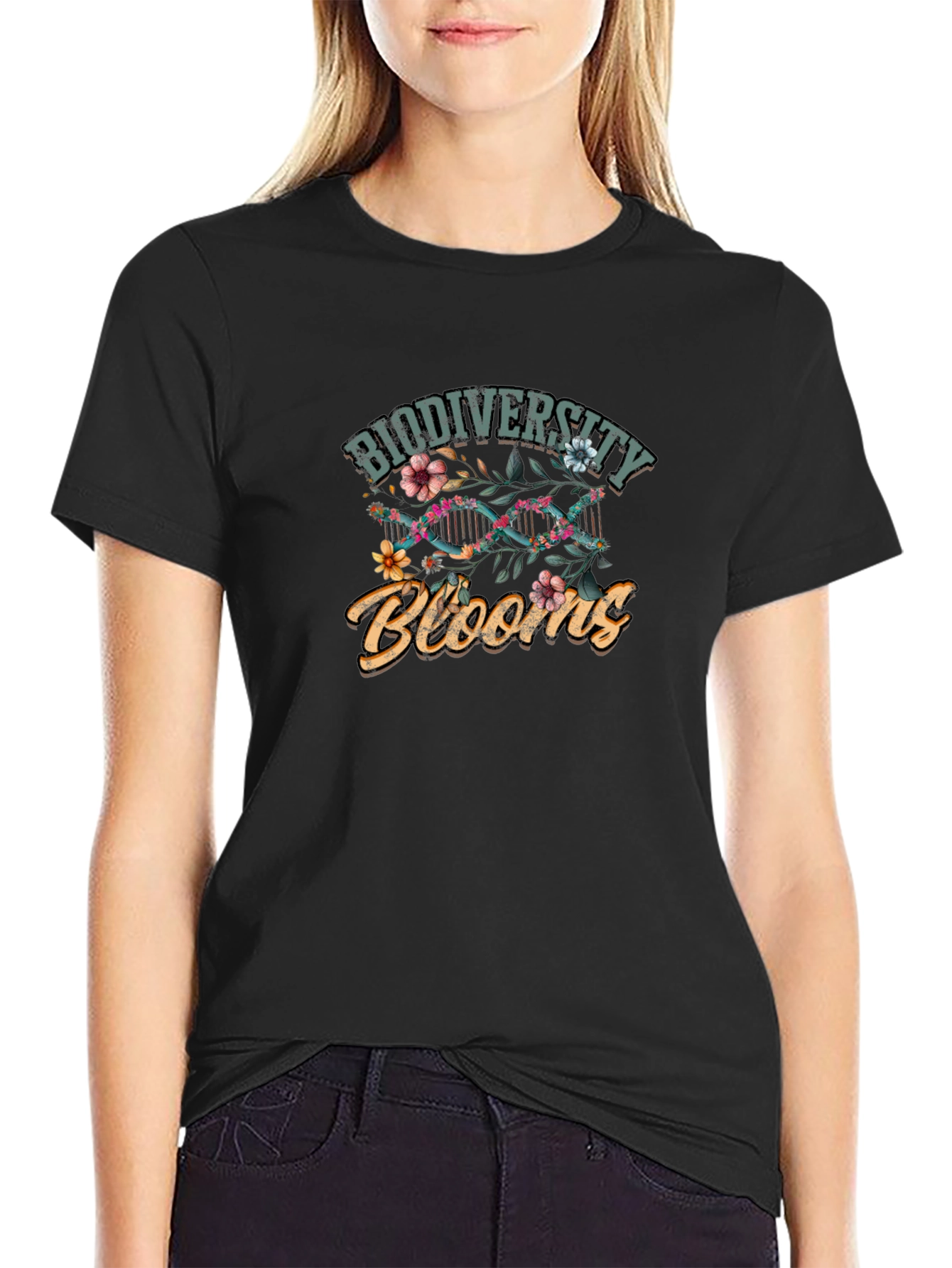 Biodiversity Blooms Floral DNA T-Shirt