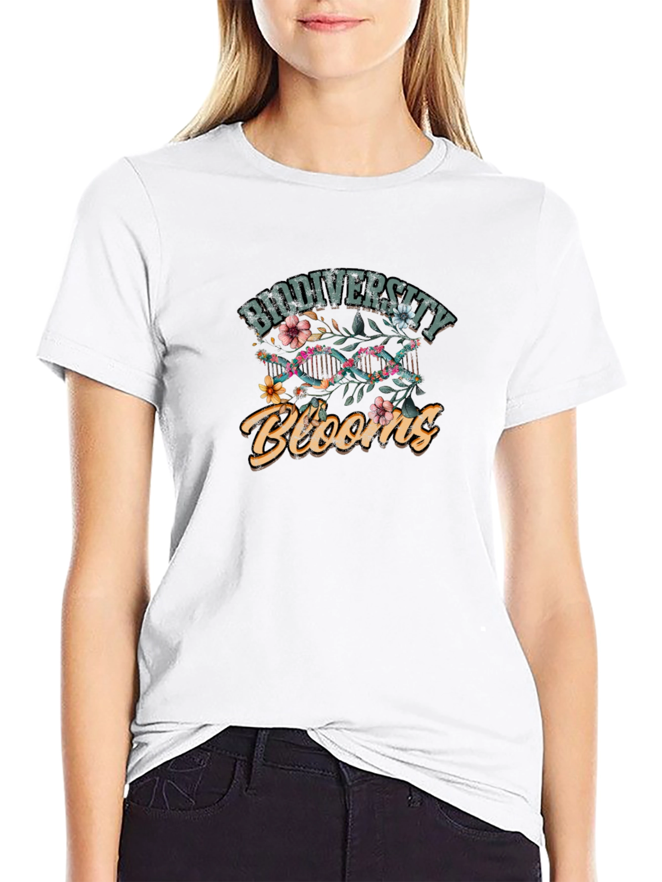 Biodiversity Blooms Floral DNA T-Shirt
