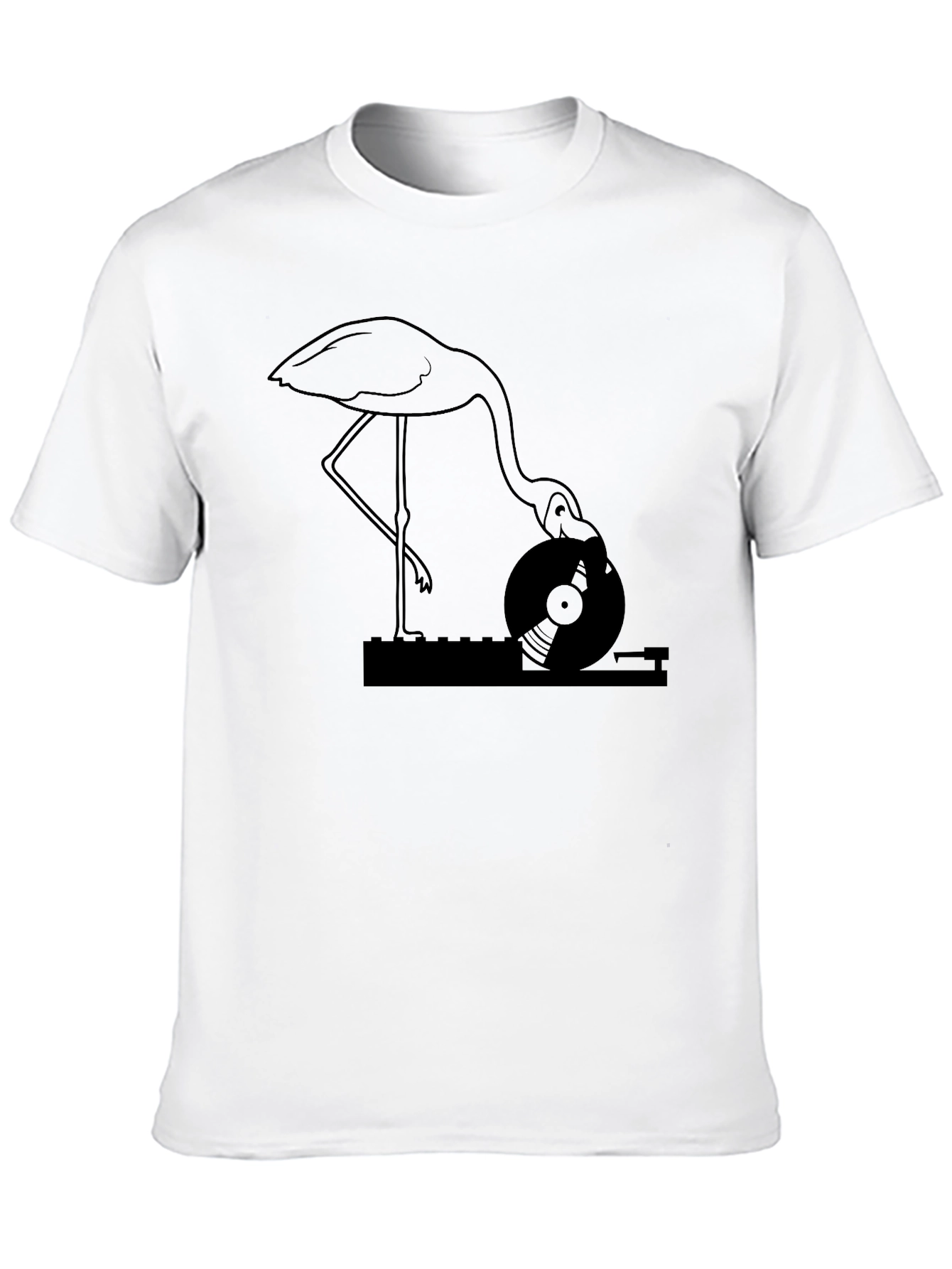 Flamingo DJ Black T-Shirt